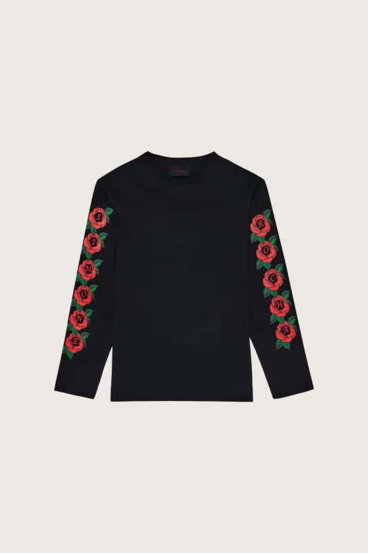 Cluster Rose Long Sleeve T-Shirt sold by Simone Rocha