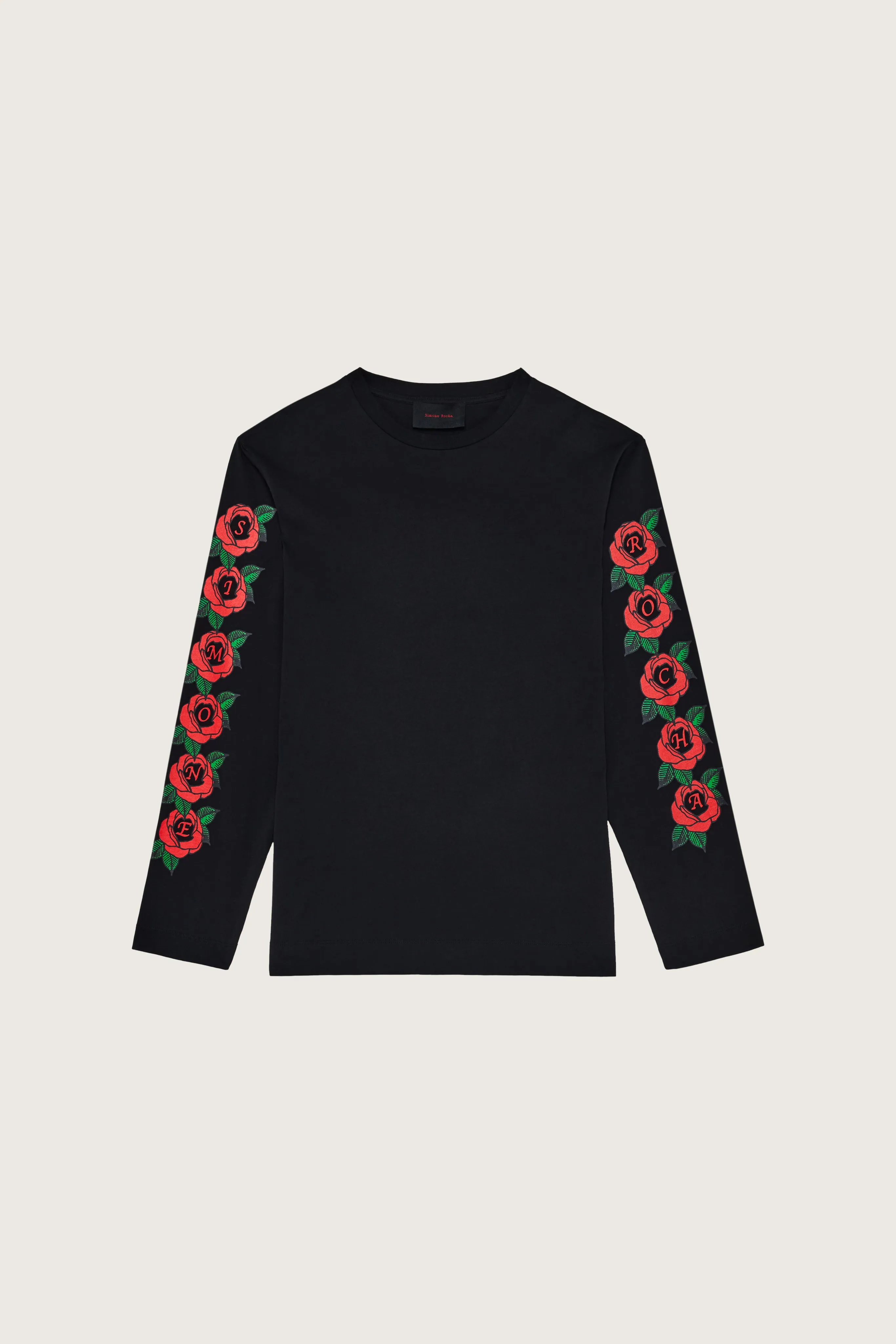 Cluster Rose Long Sleeve T-Shirt sold by Simone Rocha