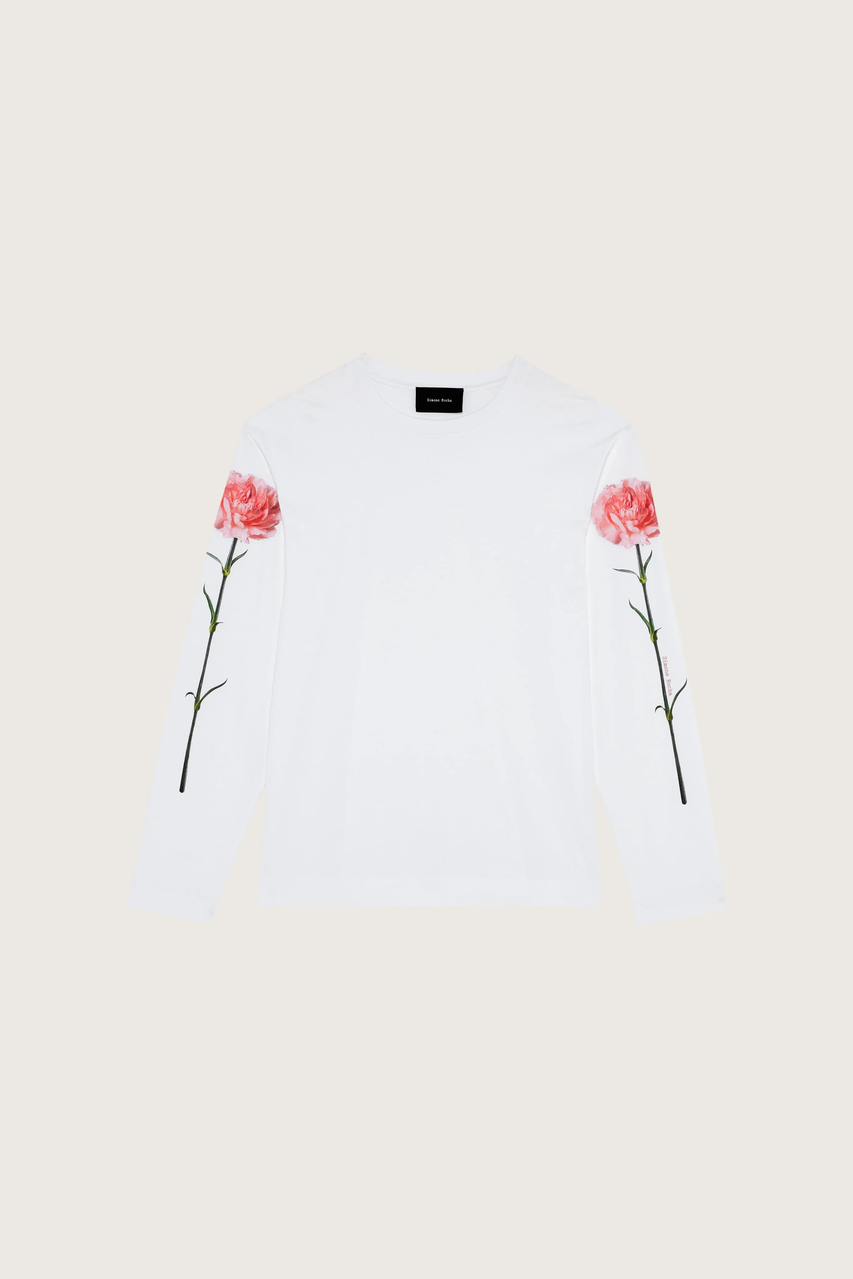 Carnation Long Sleeve T-Shirt sold by Simone Rocha