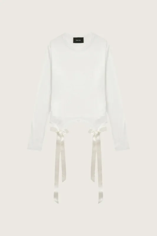 Bow Tail Easy Long Sleeve T-Shirt sold by Simone Rocha
