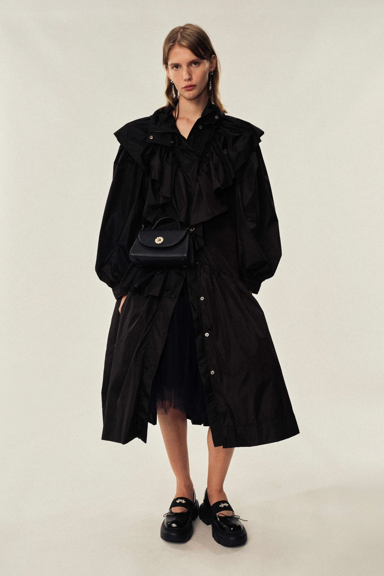 Ruffle Puff Sleeve Parka sold by Simone Rocha