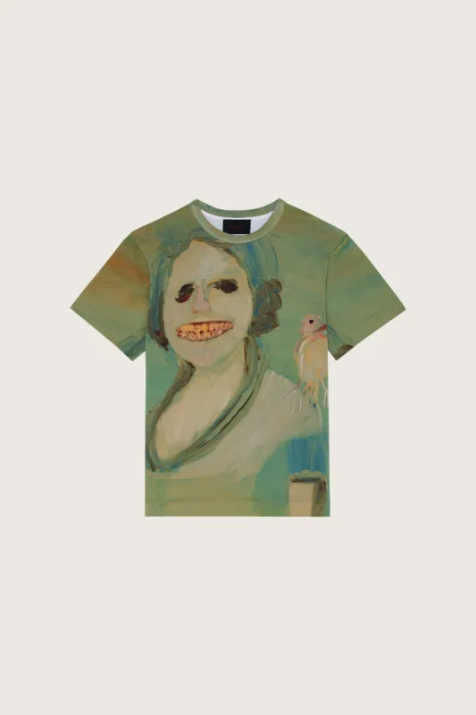 Lady With A Bird T-Shirt made by Simone Rocha
