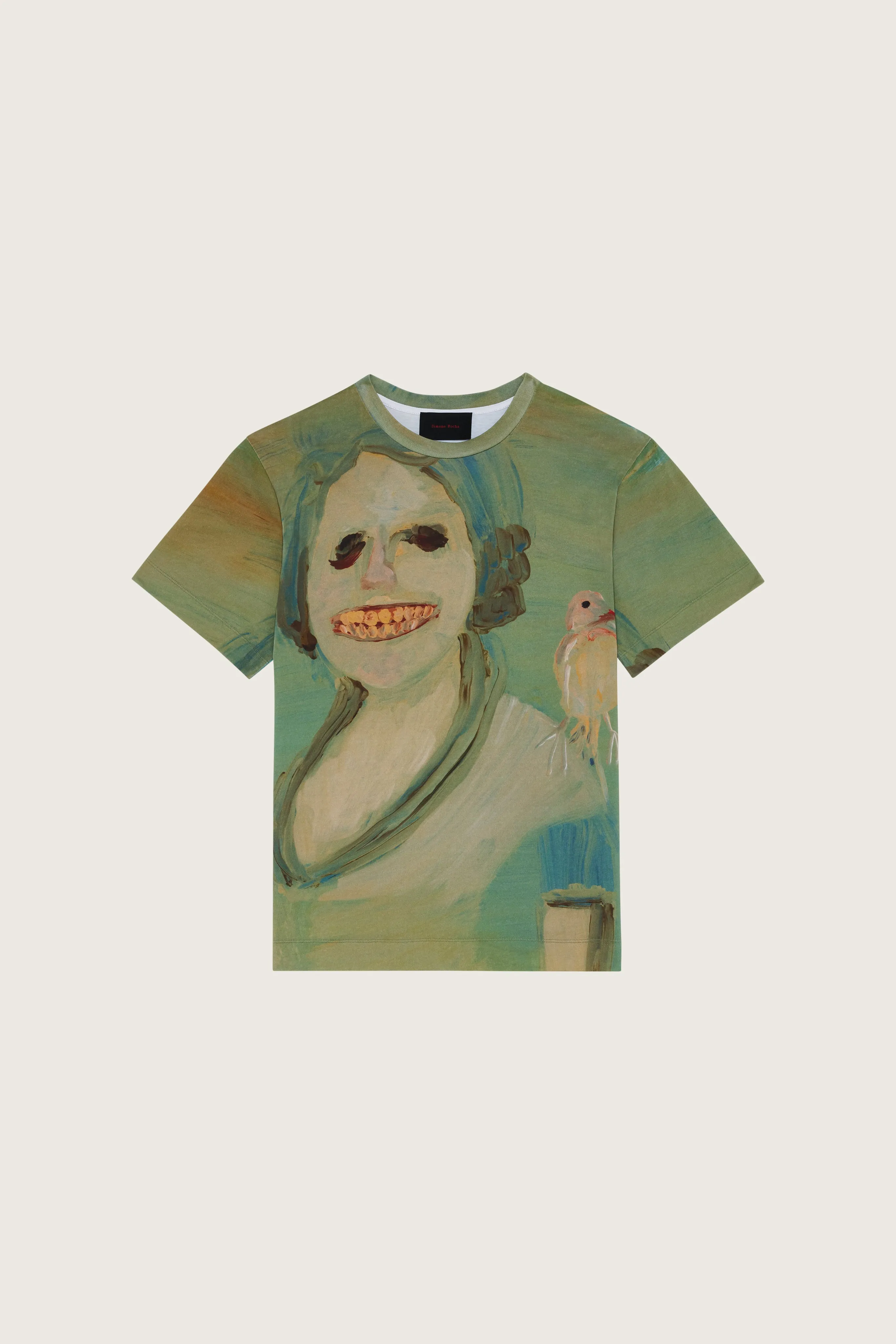 Lady With A Bird T-Shirt sold by Simone Rocha