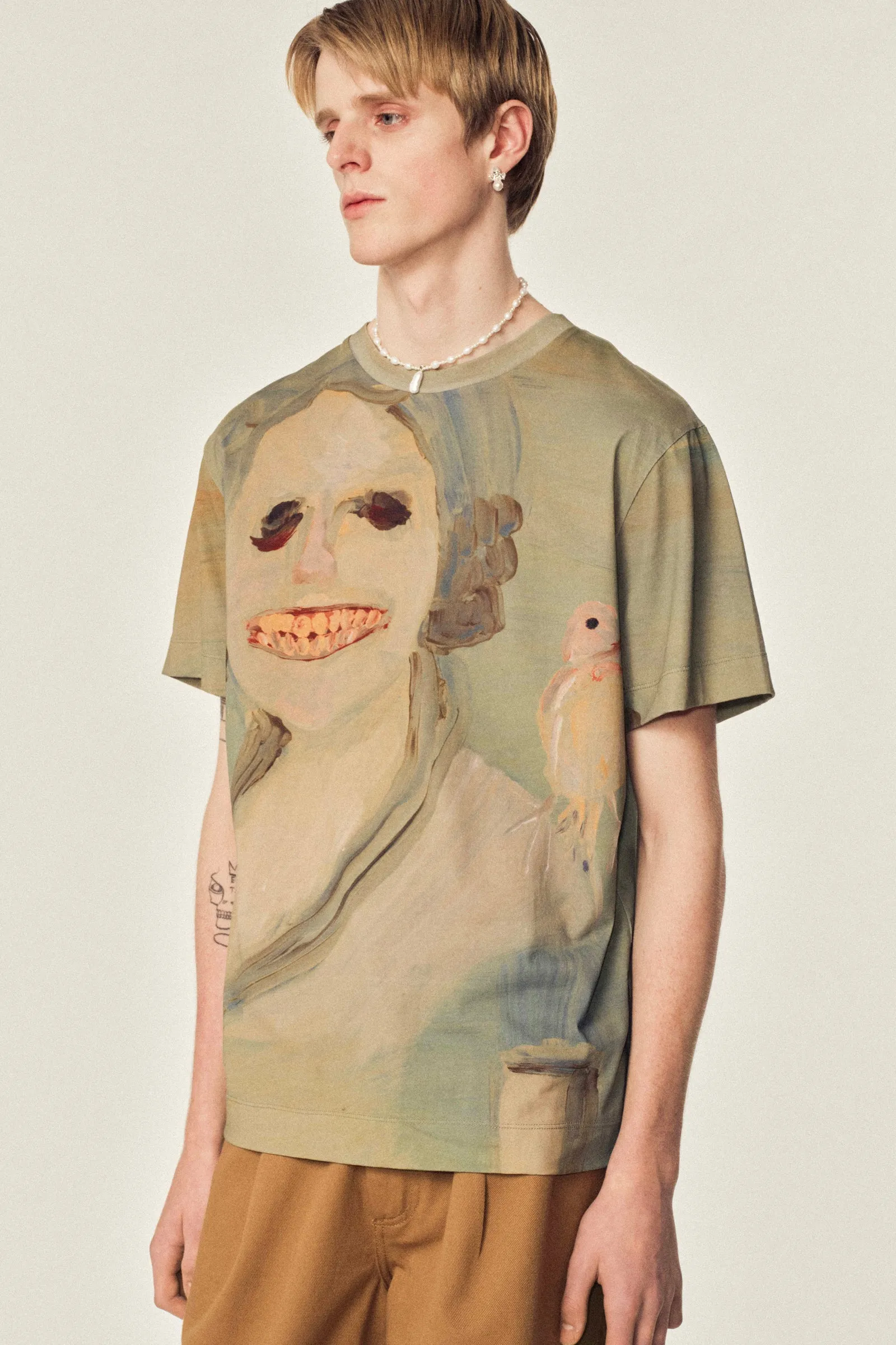 Lady With A Bird T-Shirt sold by Simone Rocha product image thumbnail 2