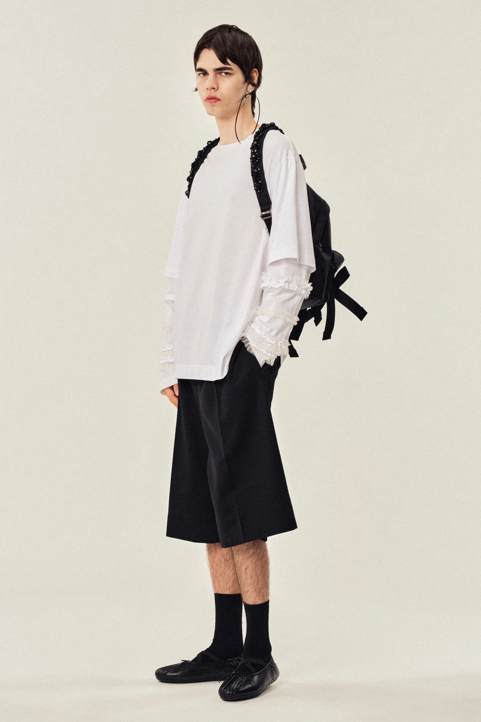 Ruffle Frill Long Sleeve T-Shirt sold by Simone Rocha product image thumbnail 2