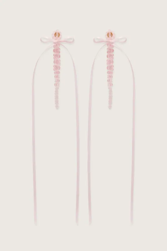 Slim Bow Ribbon Drip Earrings sold by Simone Rocha