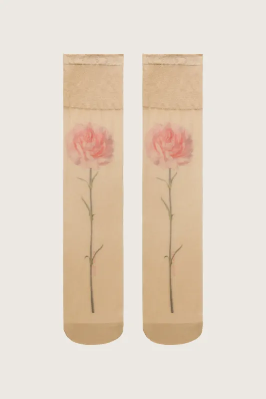 Sheer Carnation Socks sold by Simone Rocha