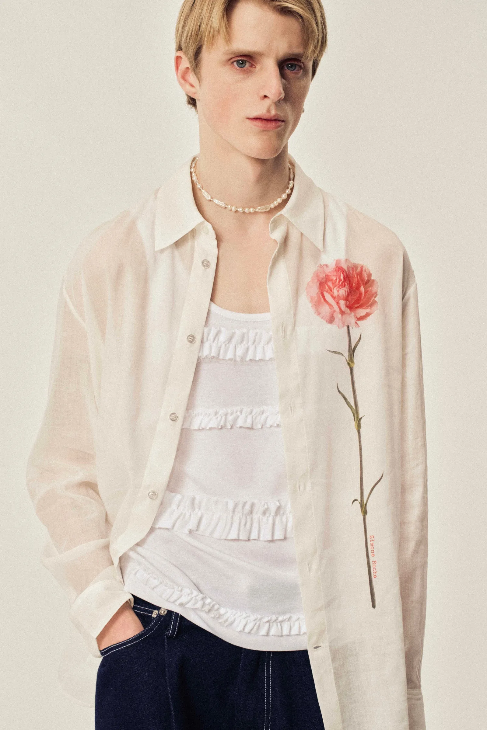 Ruffle Frill Tank Top sold by Simone Rocha product image thumbnail 2