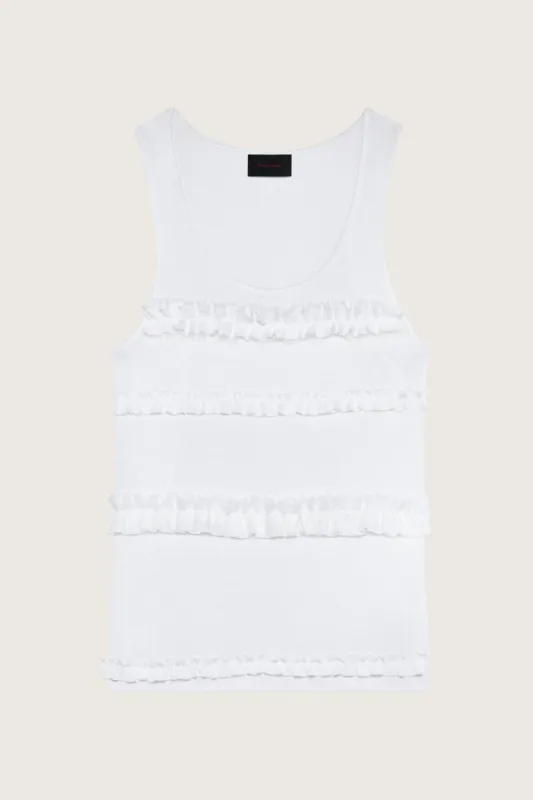 Ruffle Frill Tank Top sold by Simone Rocha