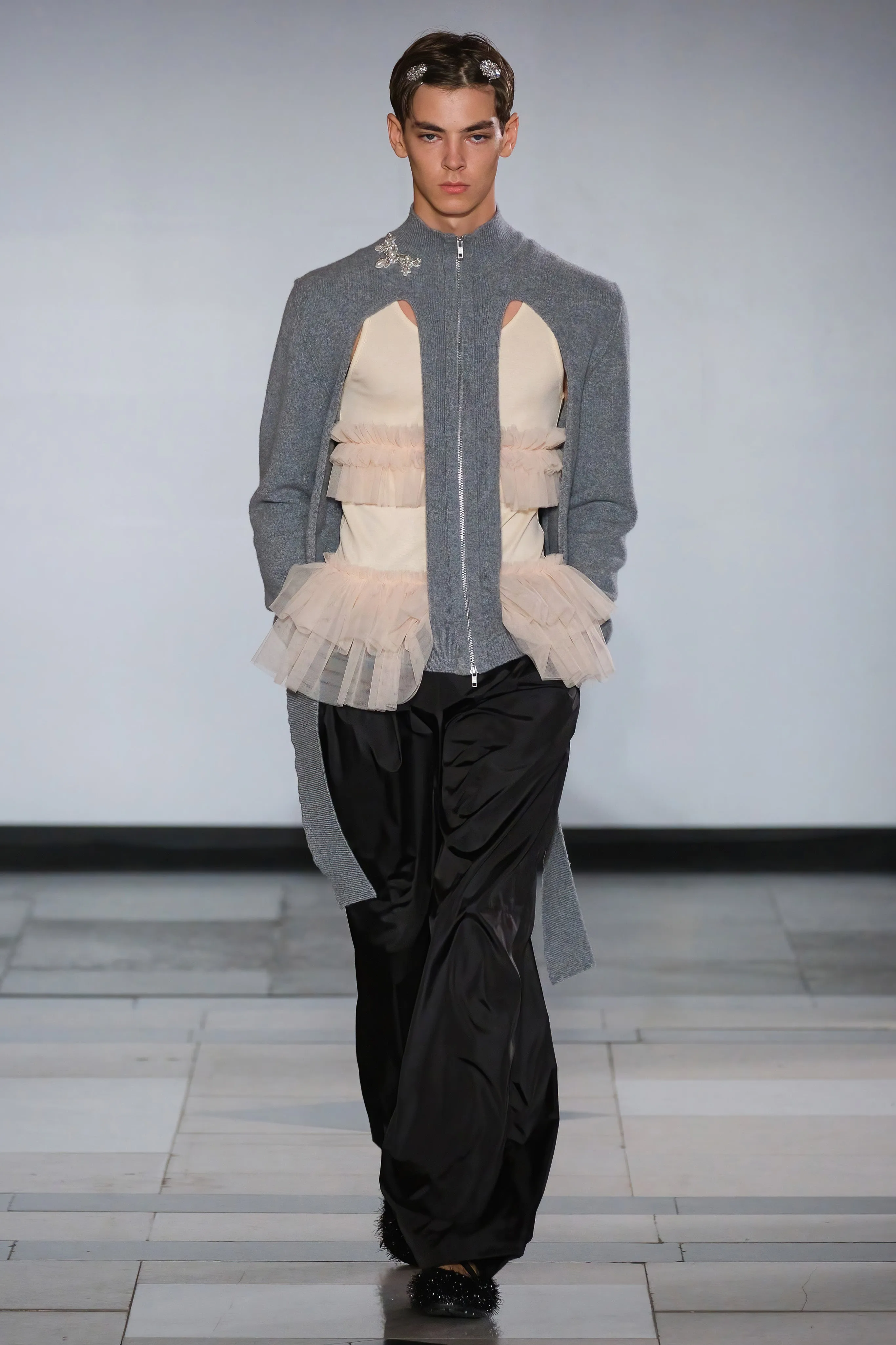 Embellished Window Zip-Up Cardigan sold by Simone Rocha product image thumbnail 3