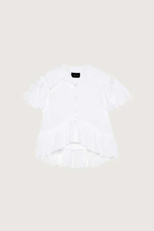 Cropped Sailor Collar Puff Sleeve Shirt sold by Simone Rocha