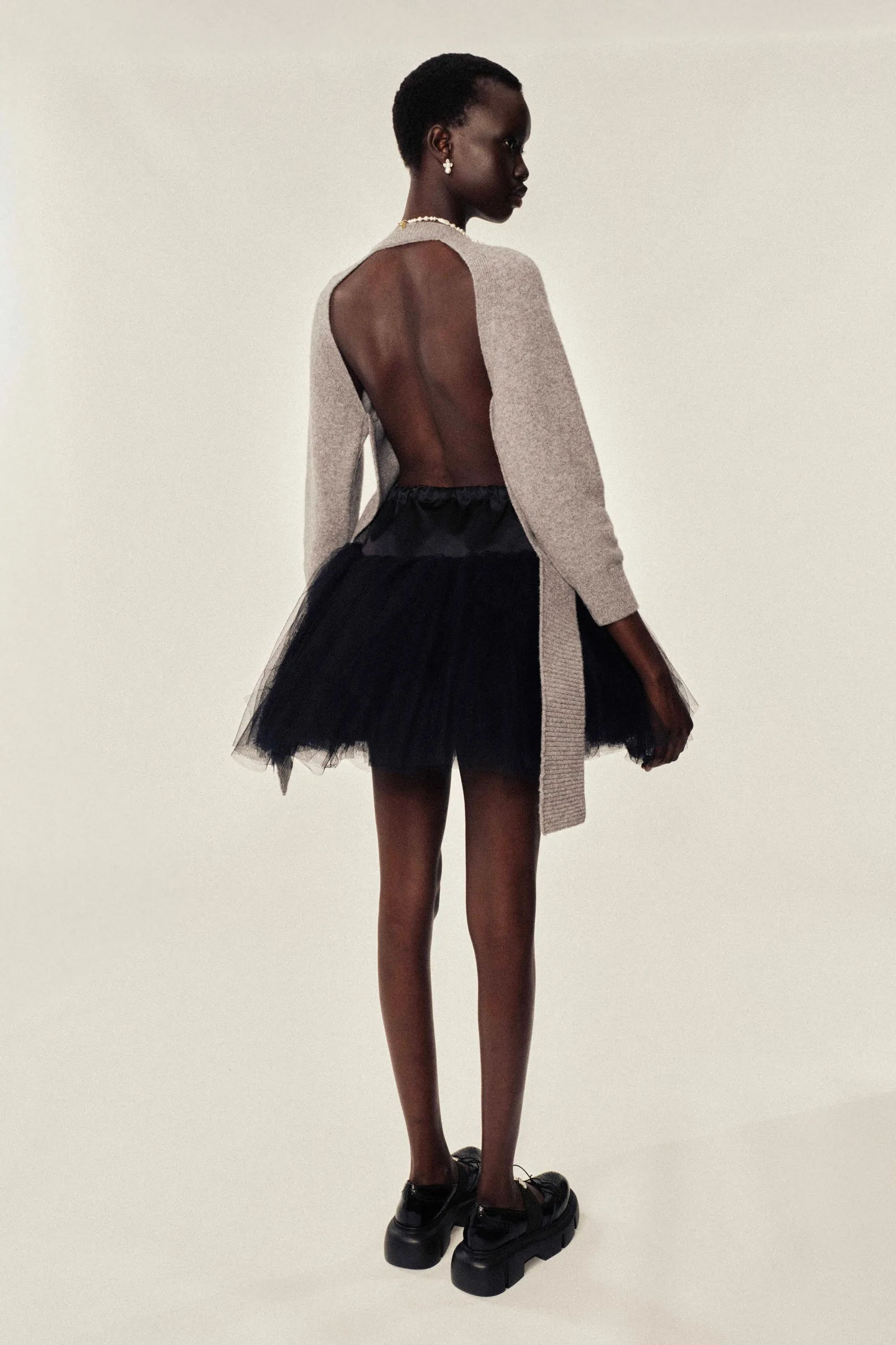 Beaded Open Back Cardigan sold by Simone Rocha product image thumbnail 3