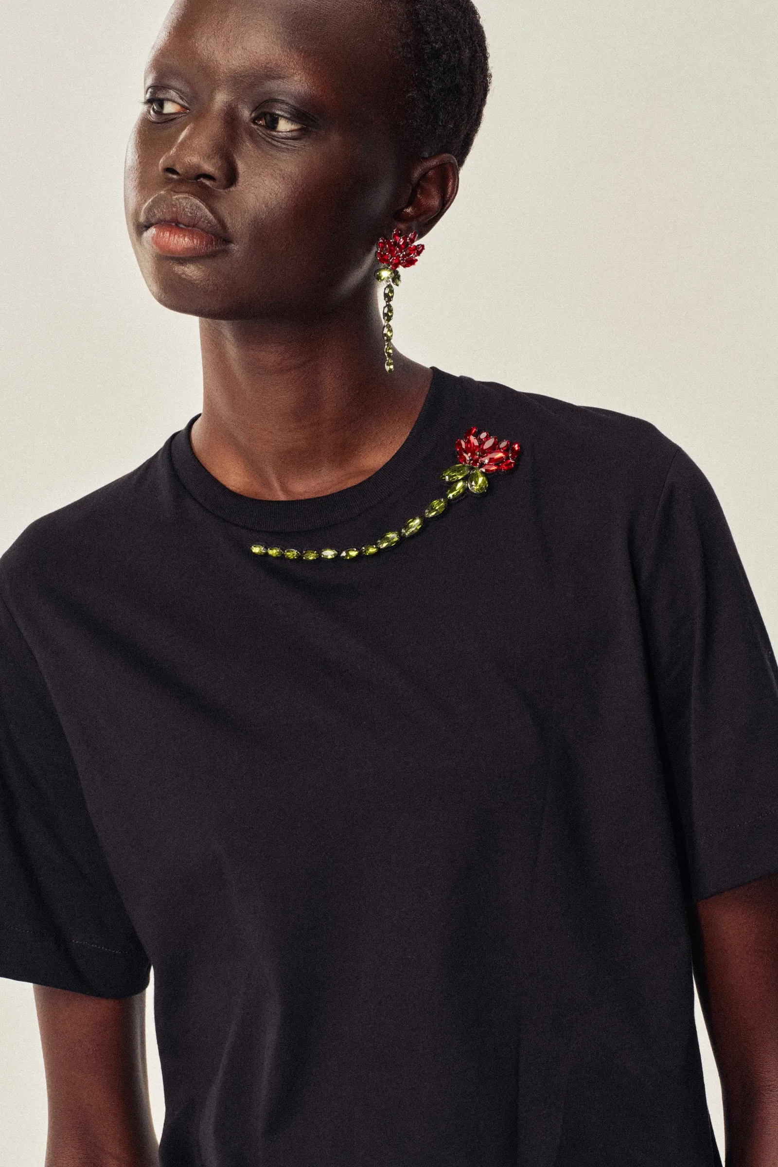 Embellished Flower T-Shirt sold by Simone Rocha product image thumbnail 2