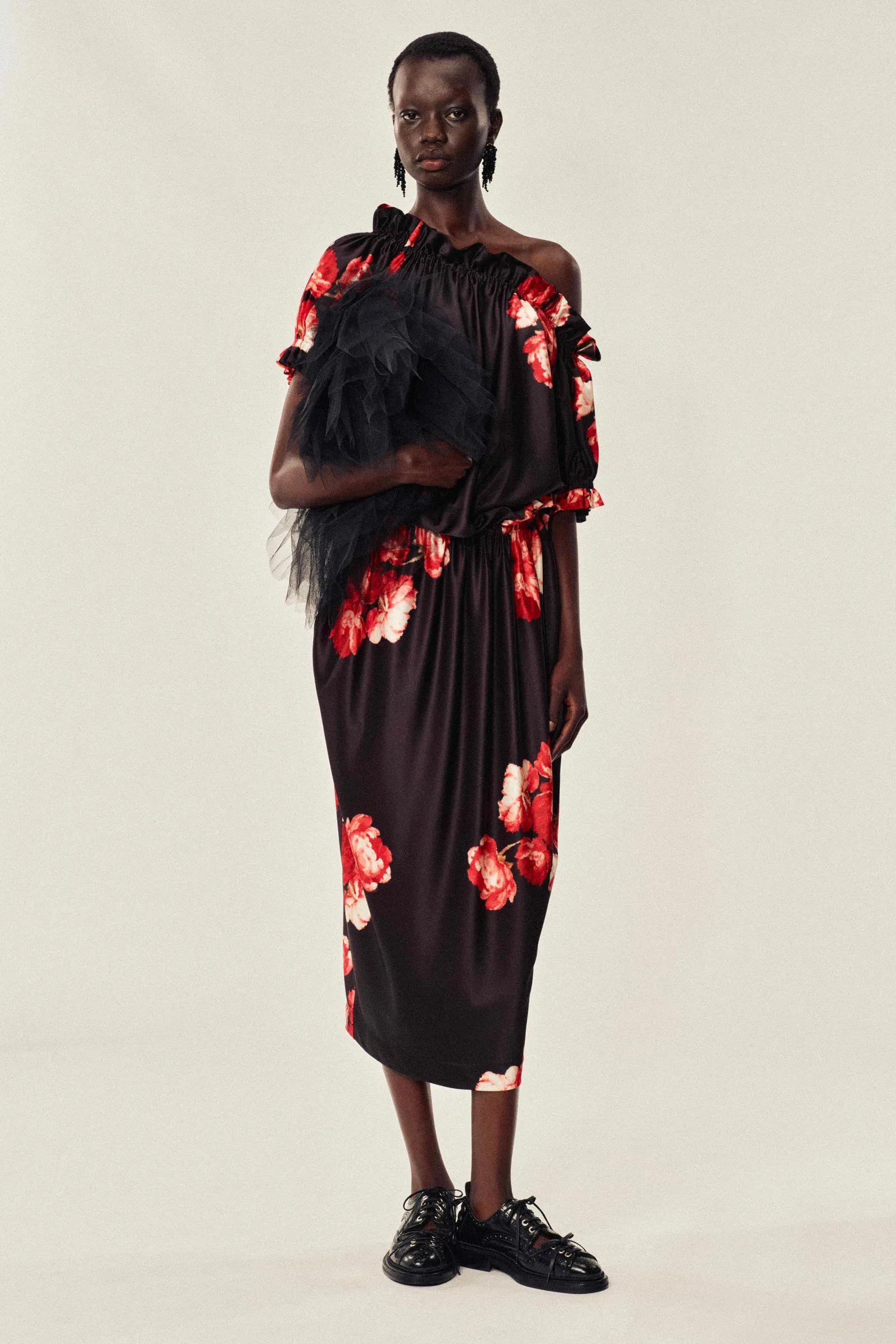 Gathered Ruffle Tulip Top sold by Simone Rocha