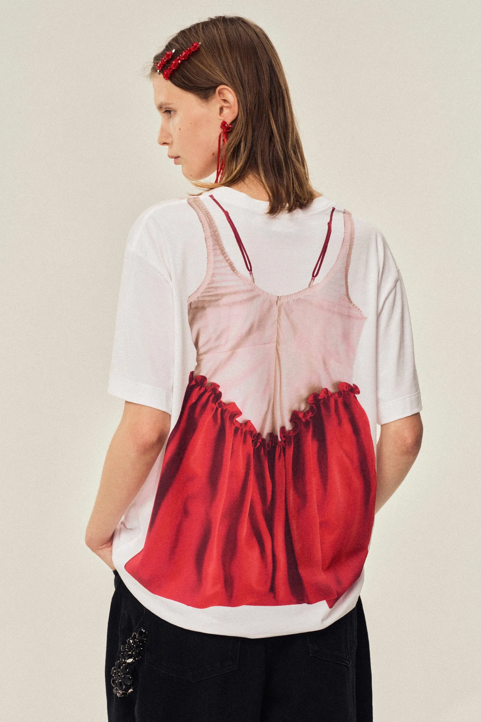 Negligee Tromp L'oeil T-Shirt sold by Simone Rocha product image thumbnail 3