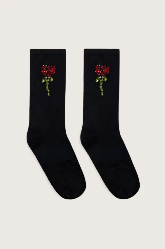 Embellished Flower Socks made by Simone Rocha