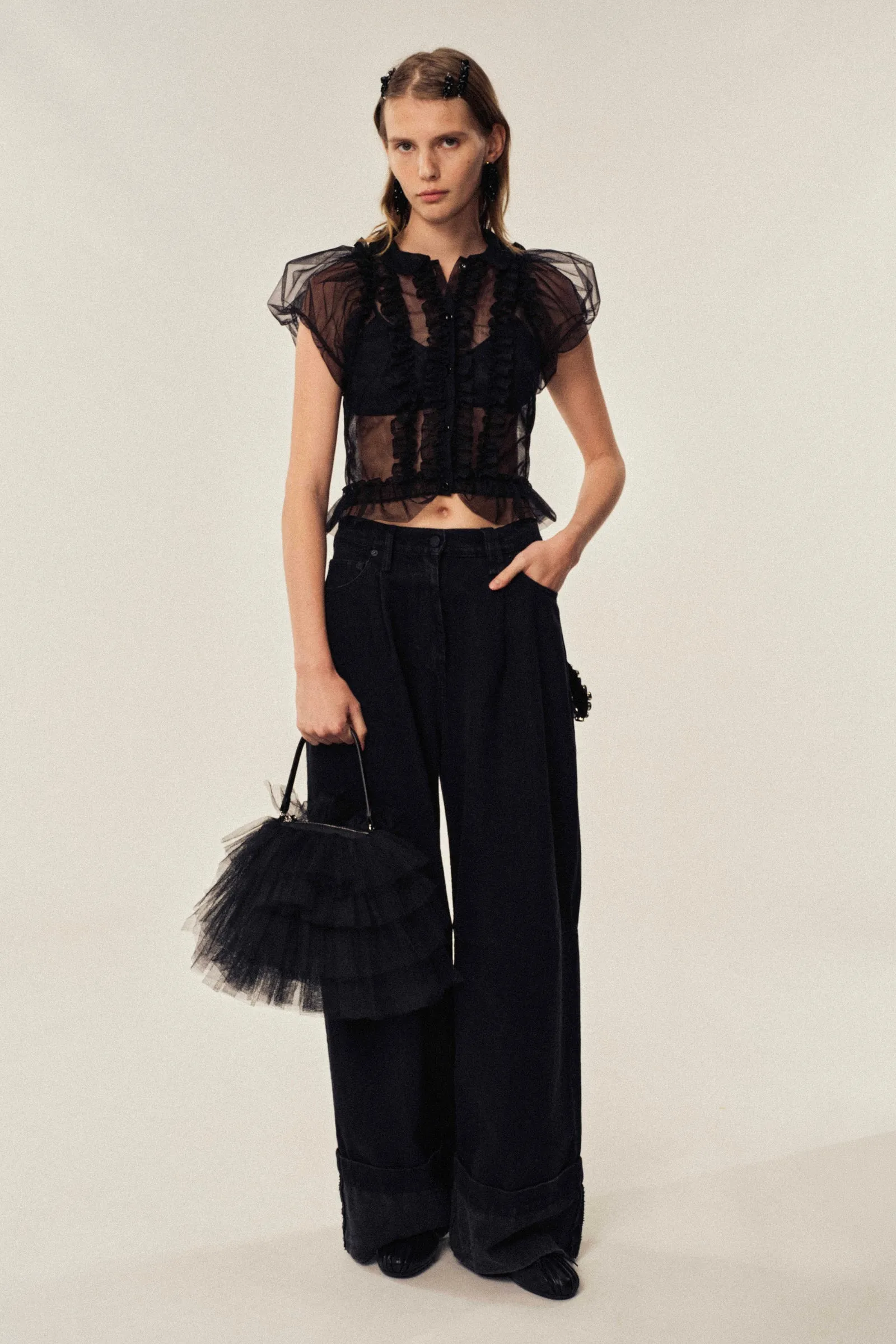 Embellished Puddle Jeans sold by Simone Rocha