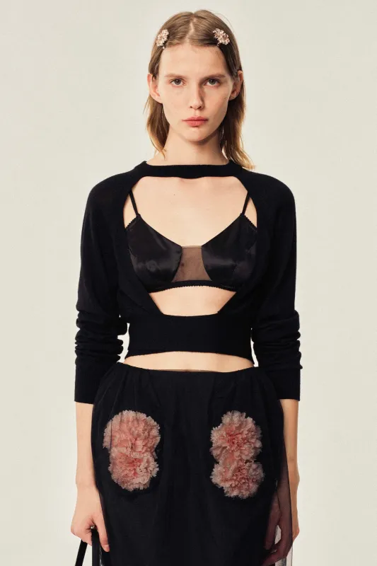 Cropped Cut-Out Jumper made by Simone Rocha