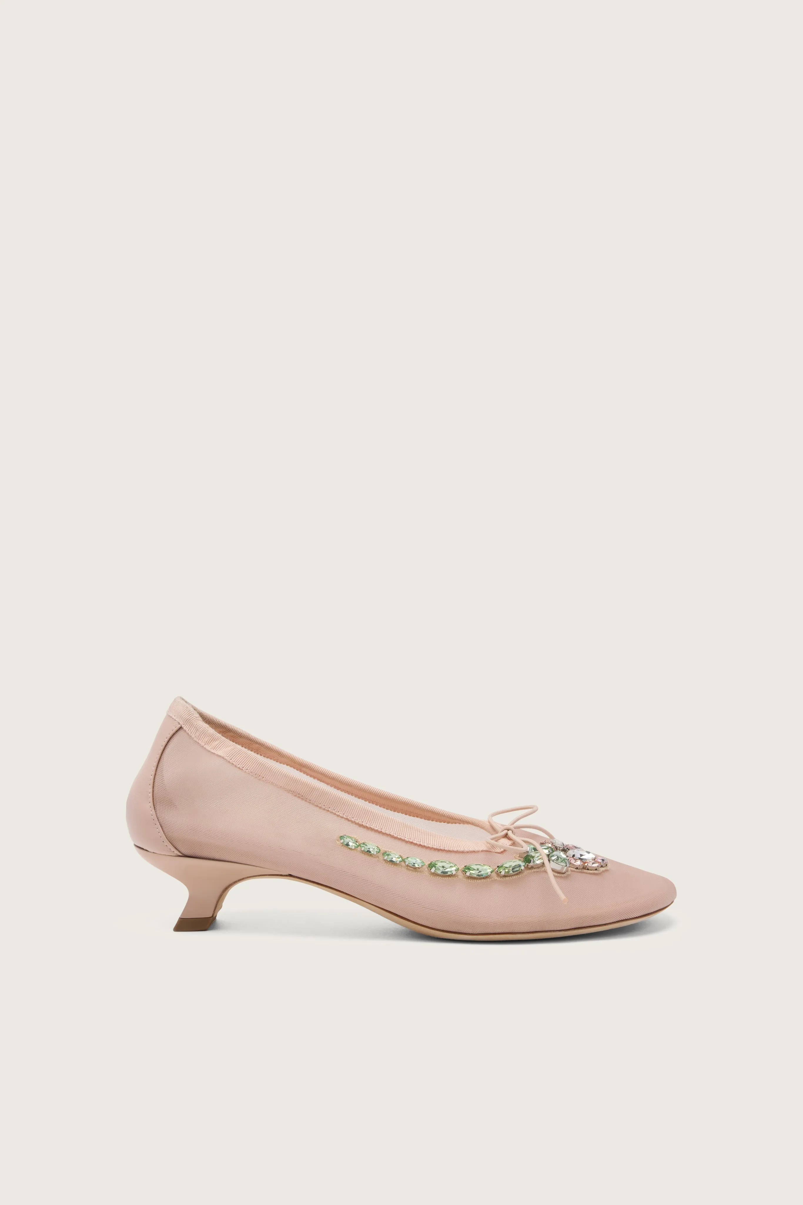 Embellished Flower Mesh Ballerina Heel sold by Simone Rocha