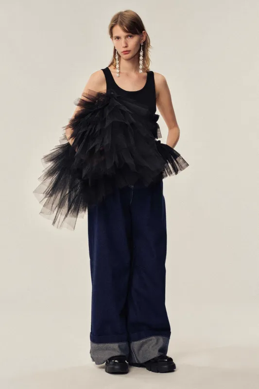 Embellished Puddle Jeans sold by Simone Rocha