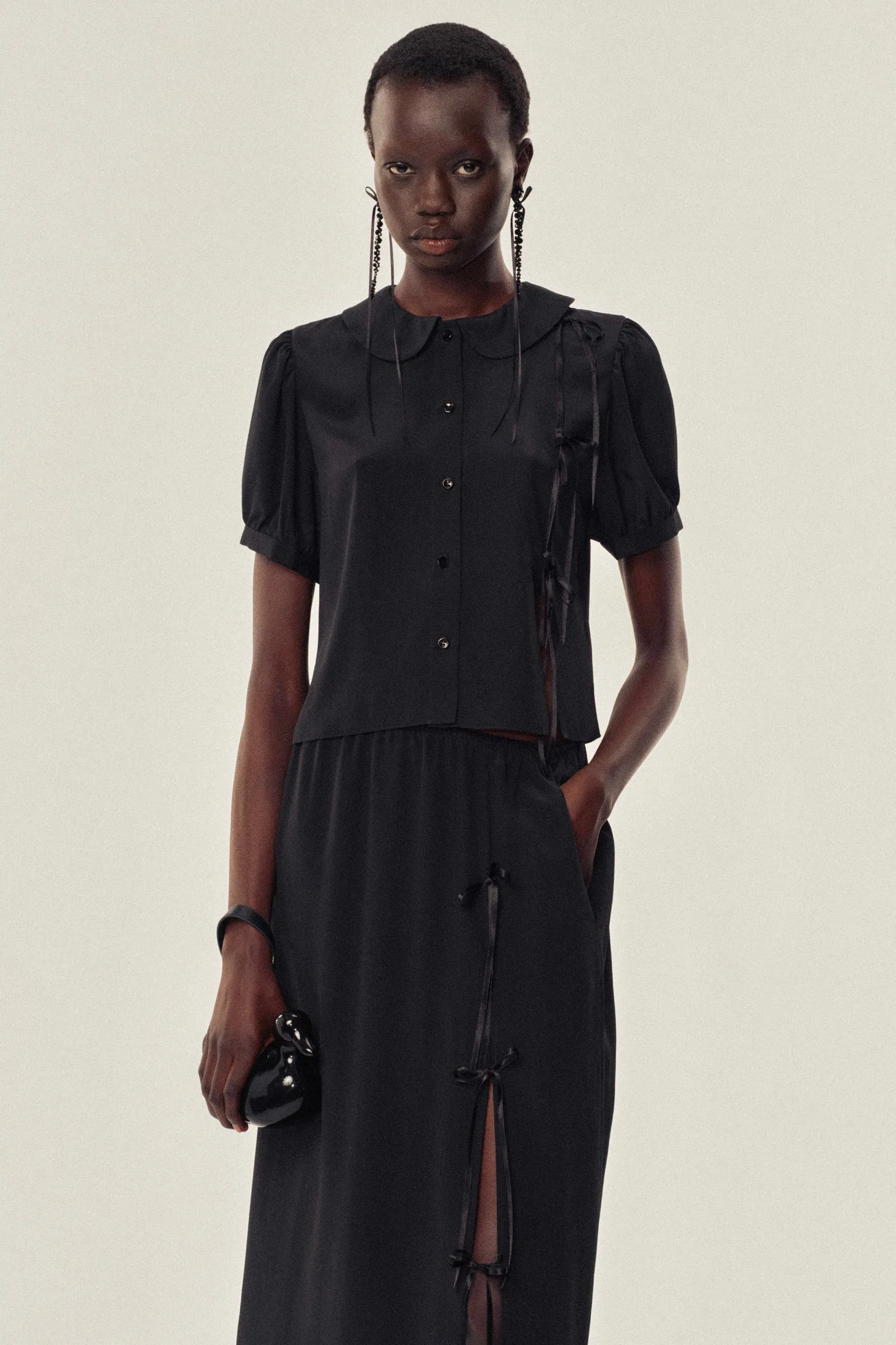 Bow Slit Column Skirt sold by Simone Rocha product image thumbnail 2