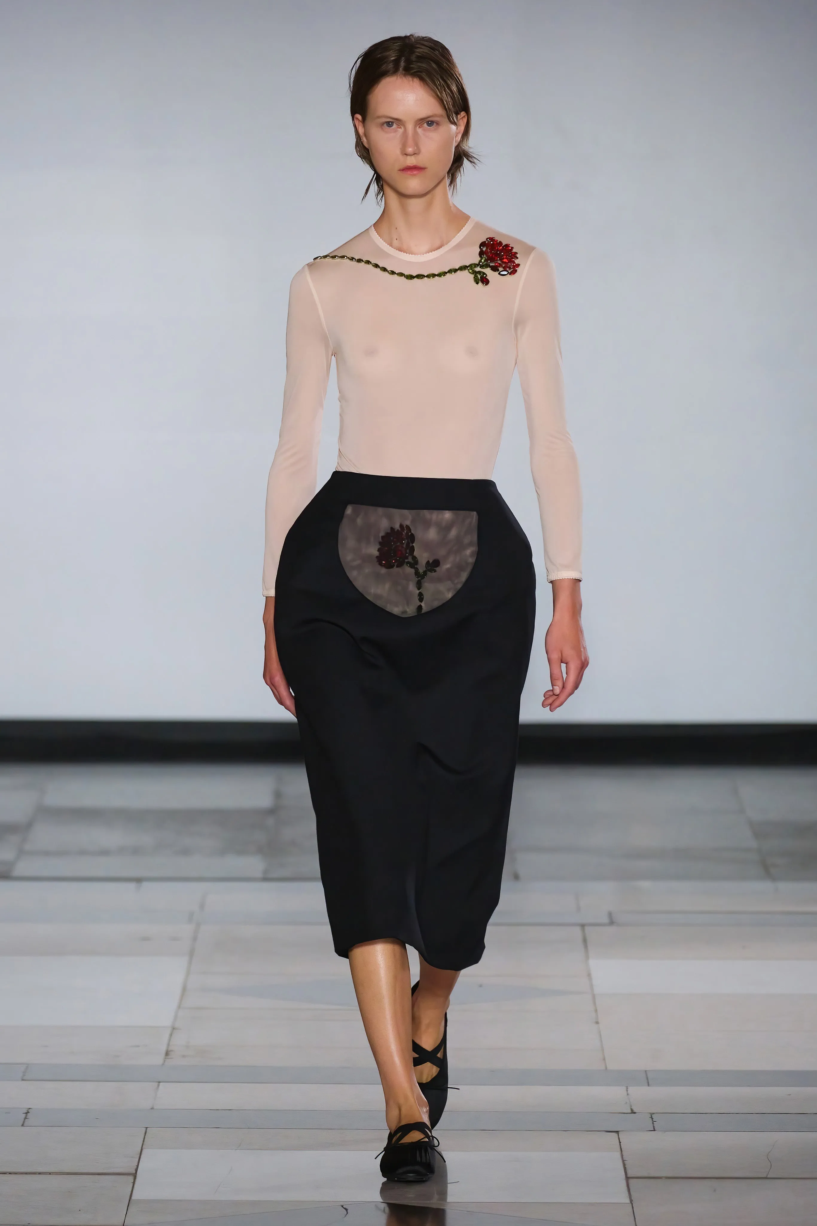 Embellished Flower Peek-A-Boo Skirt sold by Simone Rocha product image thumbnail 4