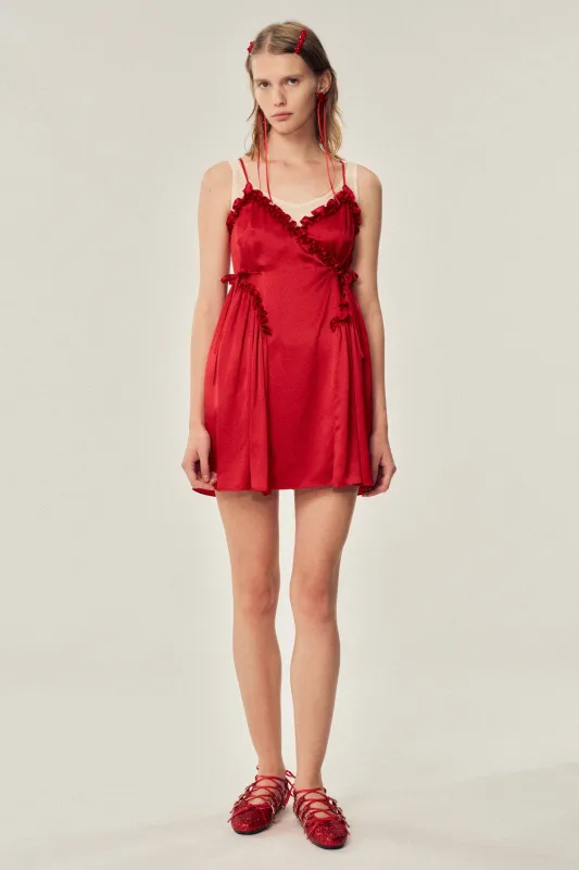 Negligee Satin Patchwork Ballet Dress made by Simone Rocha