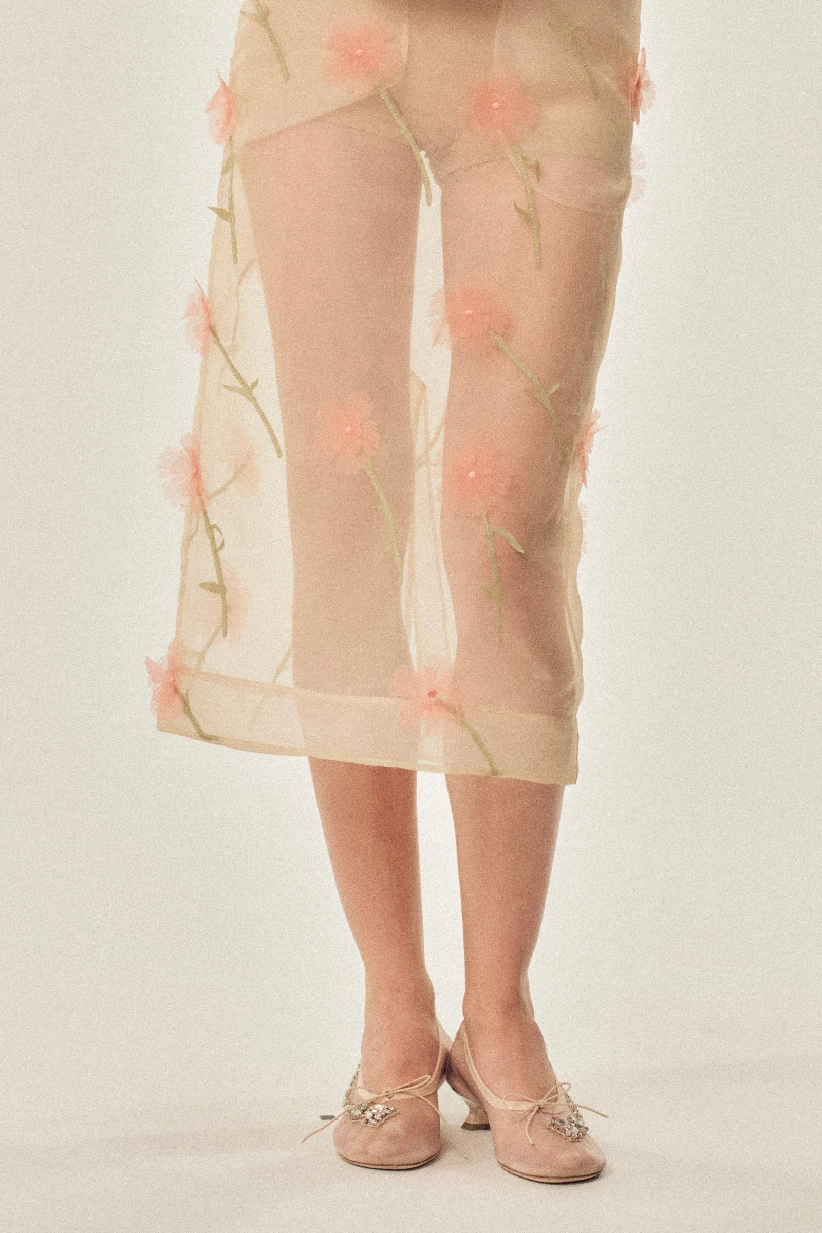 Carnation Organza Pencil Skirt sold by Simone Rocha product image thumbnail 2