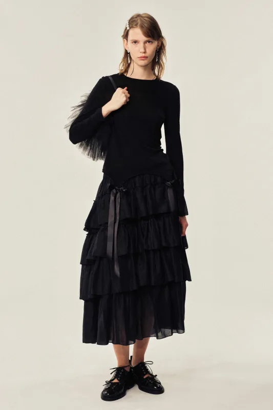 Frilly Tiered Midi Skirt made by Simone Rocha