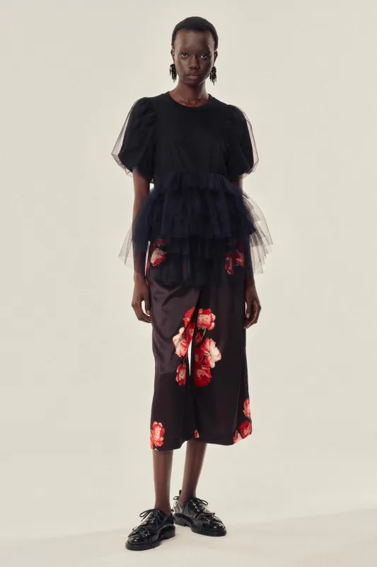 Cropped Ruffle Waist Trousers sold by Simone Rocha