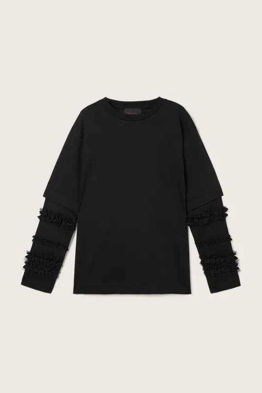 Ruffle Frill Long Sleeve T-Shirt made by Simone Rocha