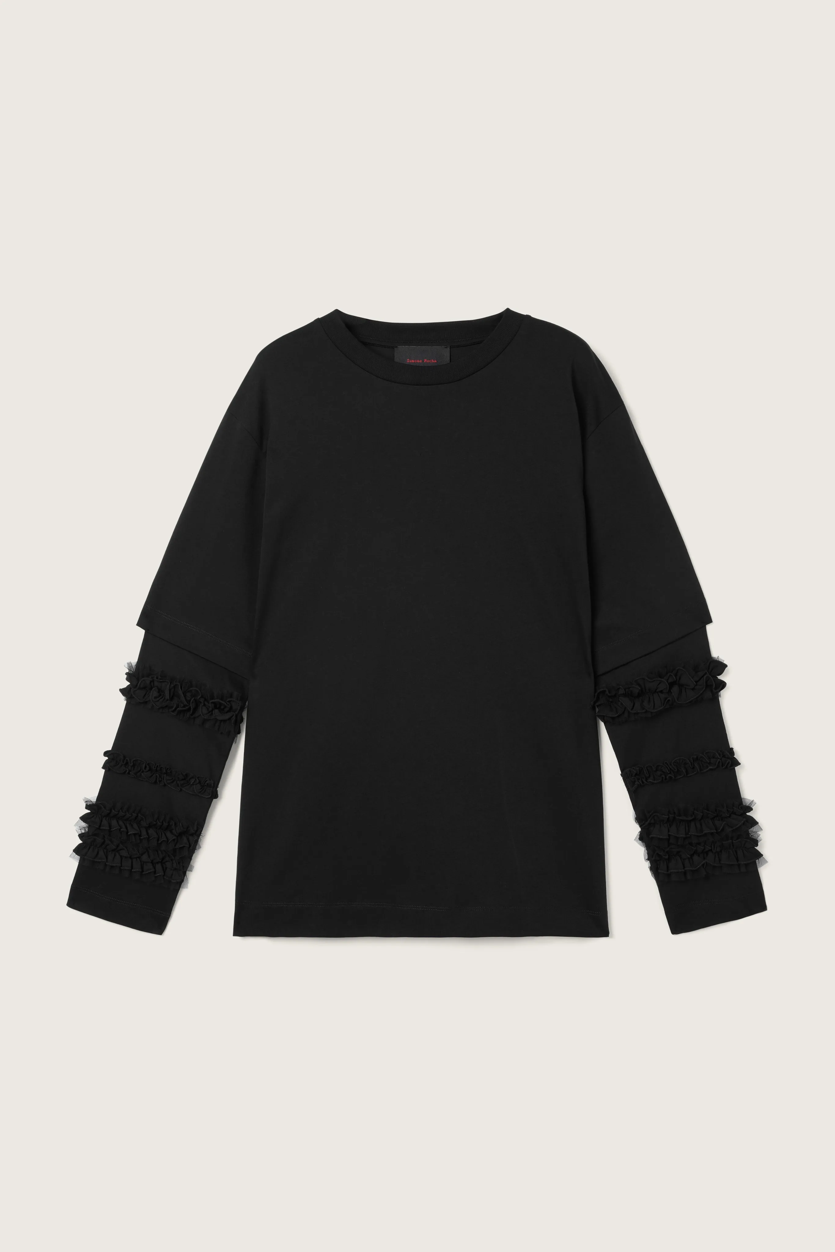 Ruffle Frill Long Sleeve T-Shirt sold by Simone Rocha