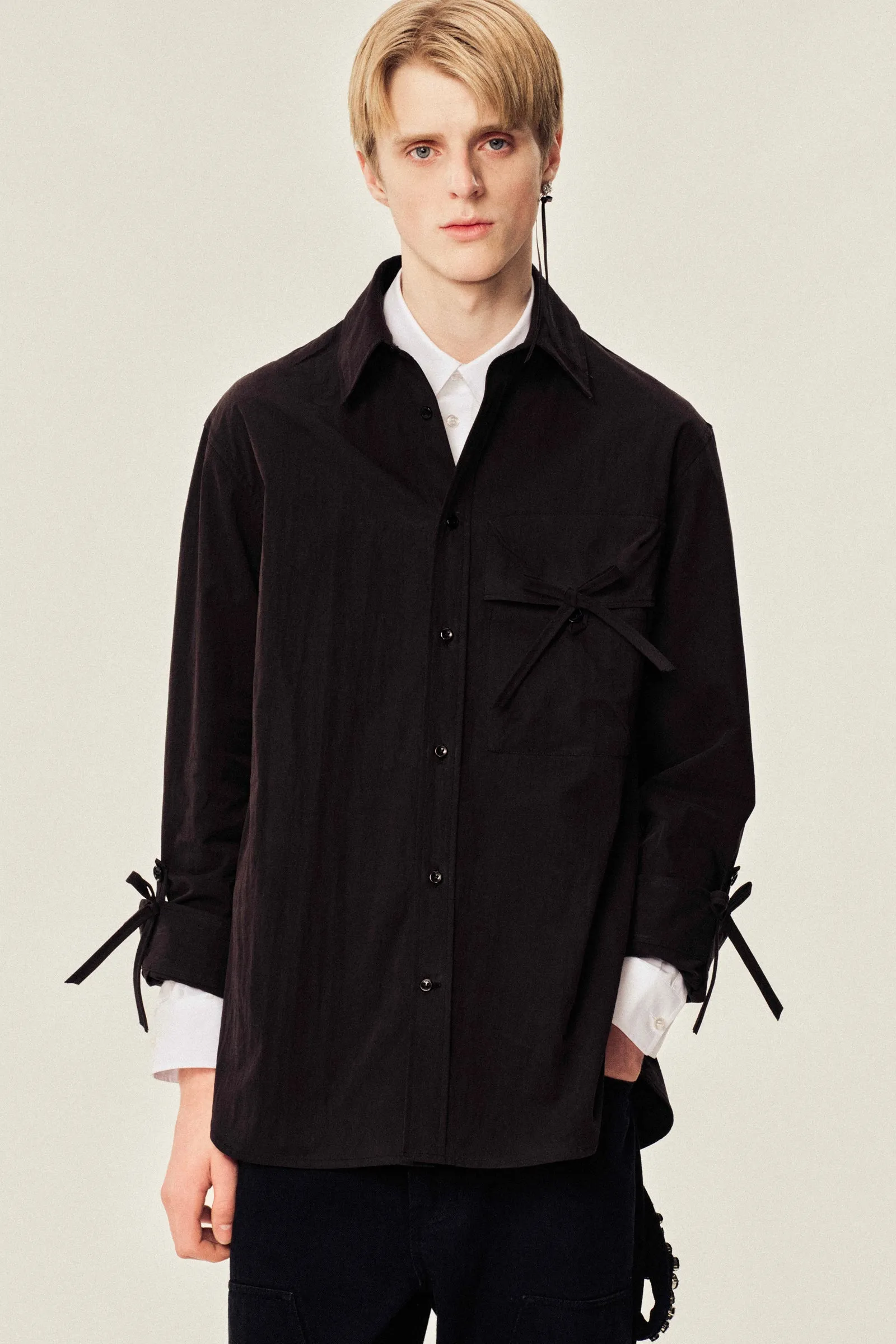 Bow Detail Workwear Shirt sold by Simone Rocha