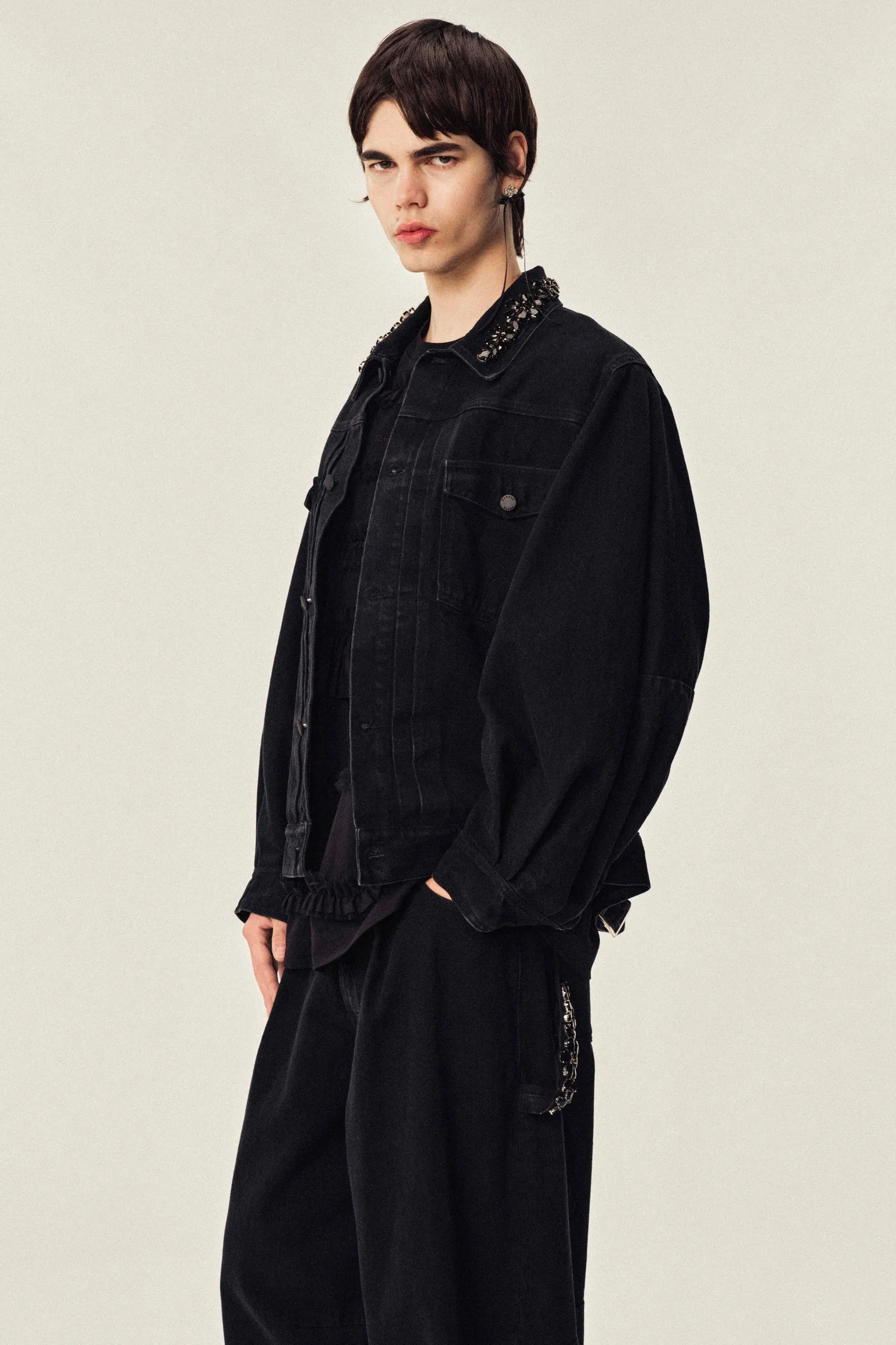 Embellished Denim Jacket sold by Simone Rocha product image thumbnail 2