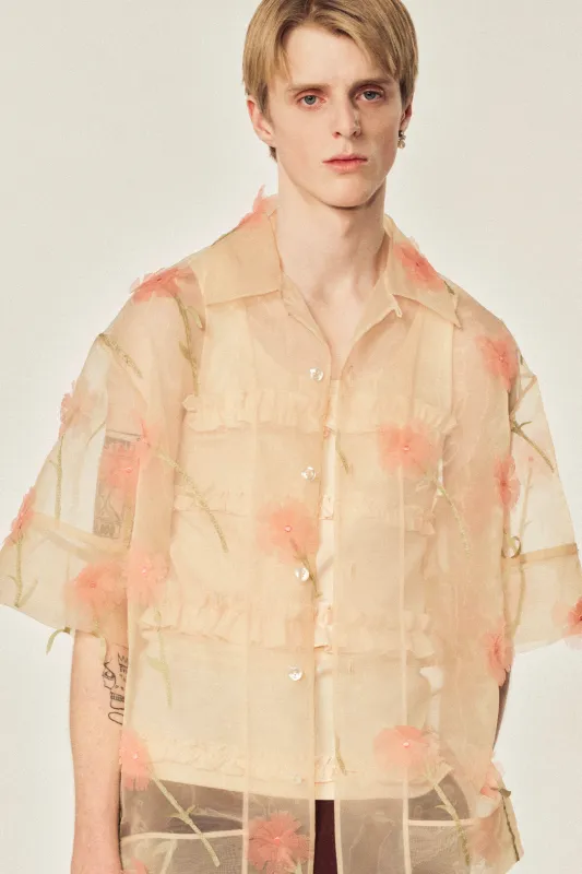 Carnation Organza Boxy Shirt sold by Simone Rocha
