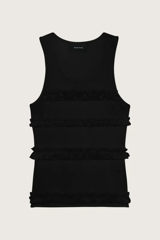 Ruffle Frill Tank Top sold by Simone Rocha