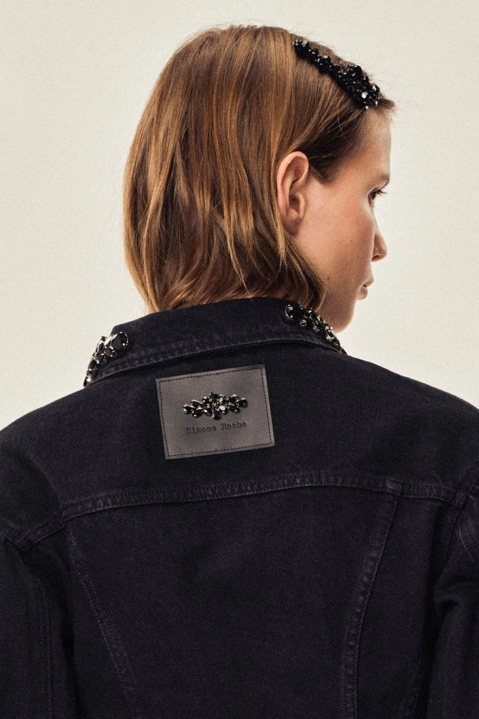 Turbo Embellished Sculpted Denim Jacket sold by Simone Rocha product image thumbnail 3