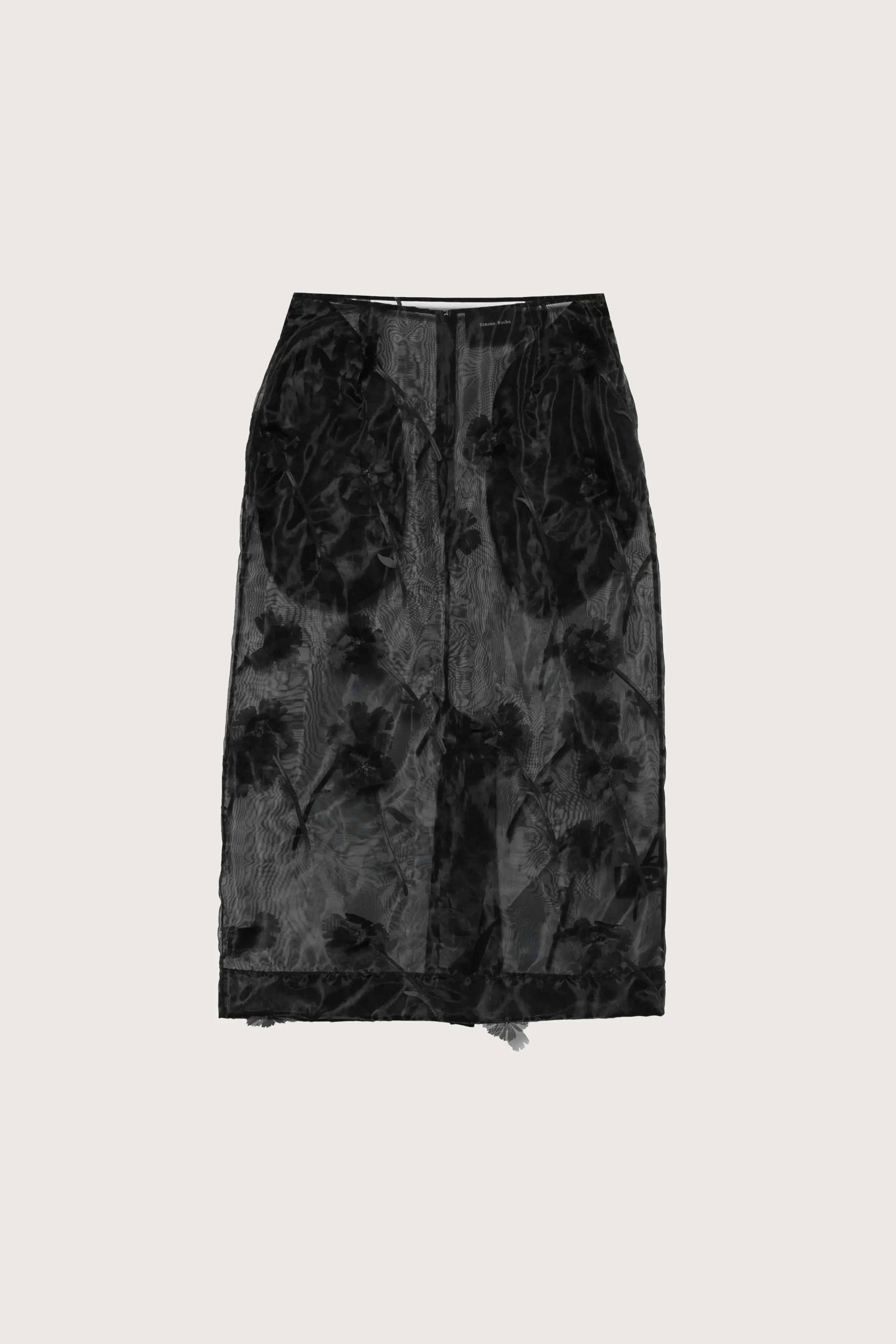Carnation Organza Pencil Skirt sold by Simone Rocha
