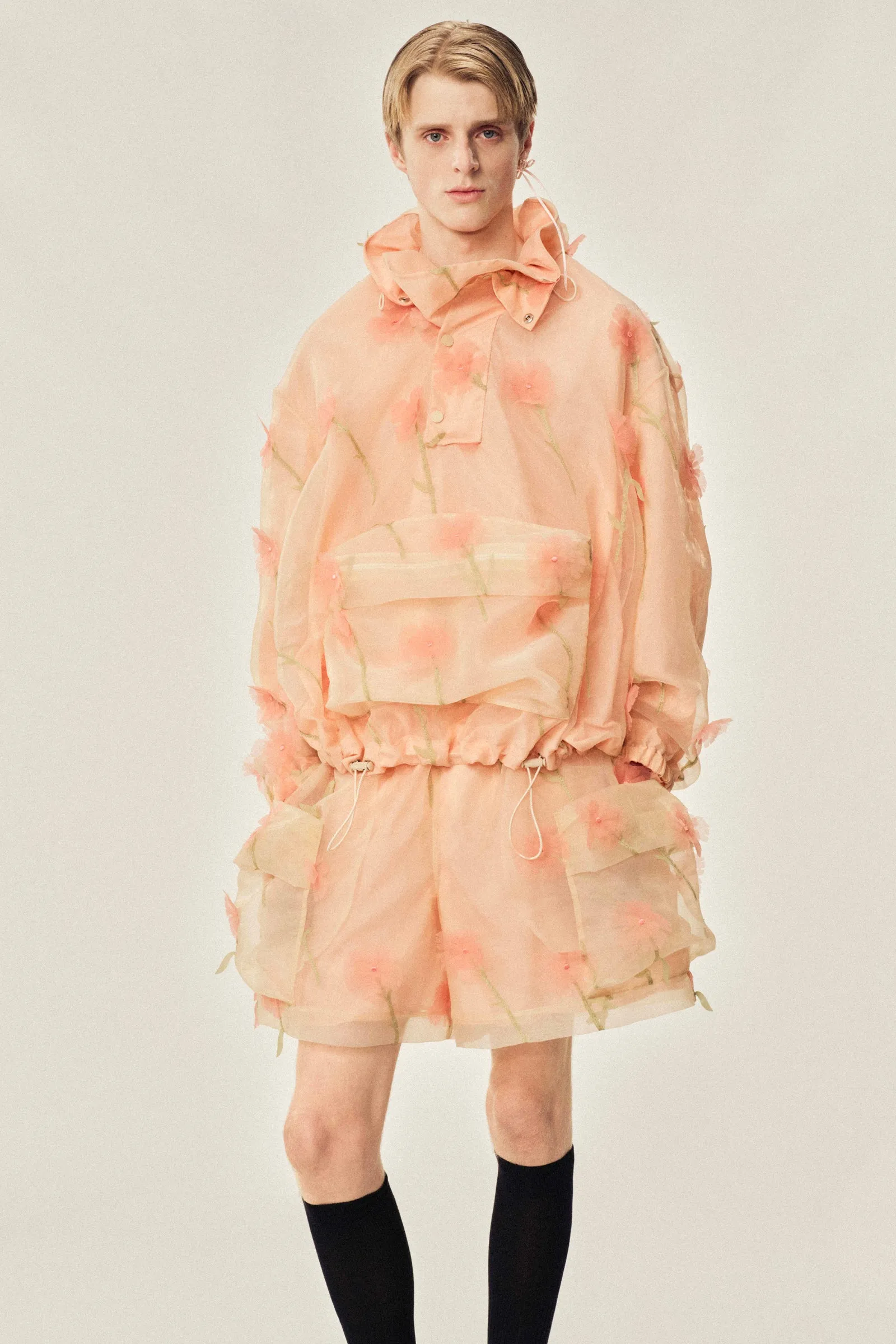 Carnation Organza Cagoule sold by Simone Rocha