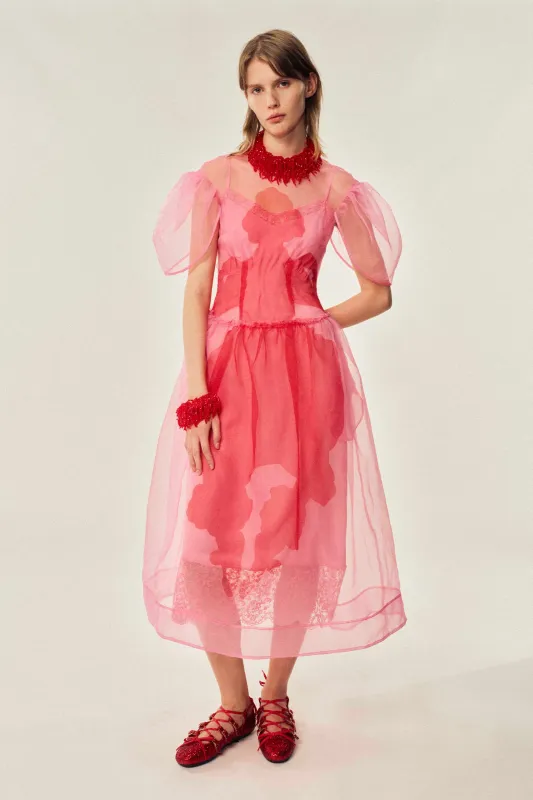 Petal Sleeve Dancing Organza Dress made by Simone Rocha