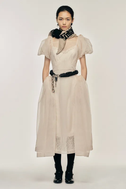 Sheer Bow Puff Sleeve Hip Tutu Dress made by Simone Rocha
