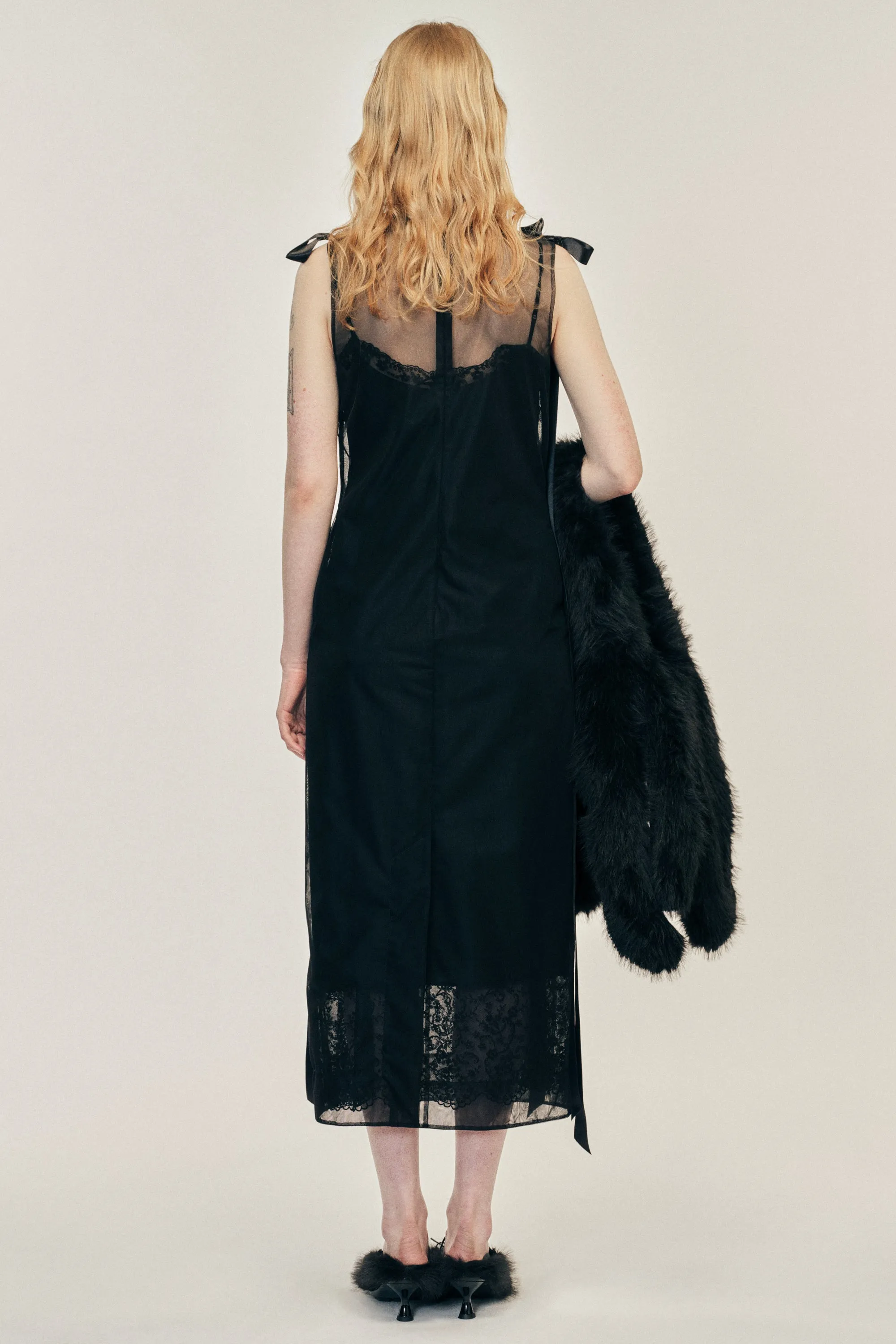 Sheer Bow Ribbon Tail Dress sold by Simone Rocha product image thumbnail 2