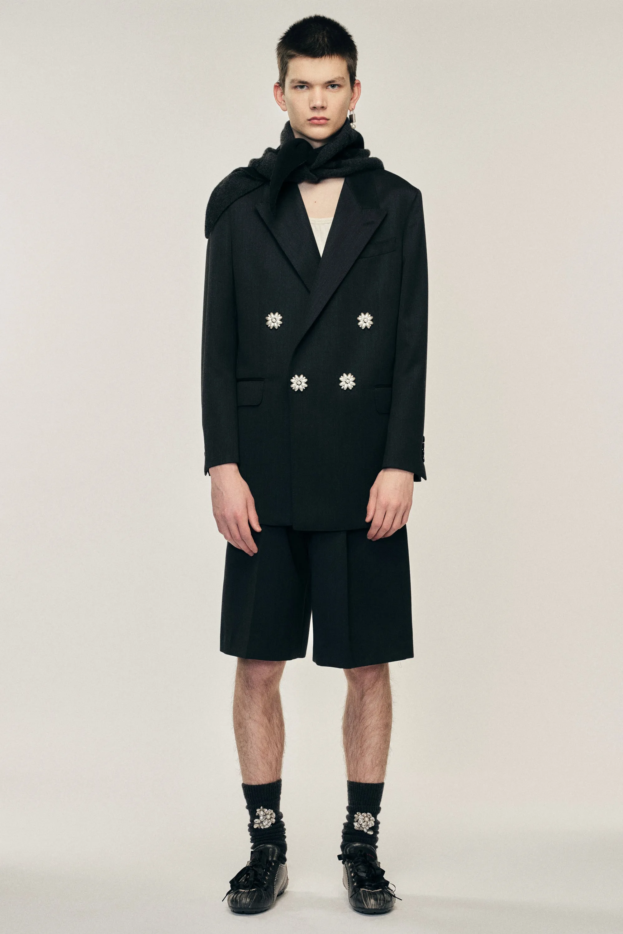 Double Breasted Pearl Button Jacket sold by Simone Rocha product image thumbnail 2