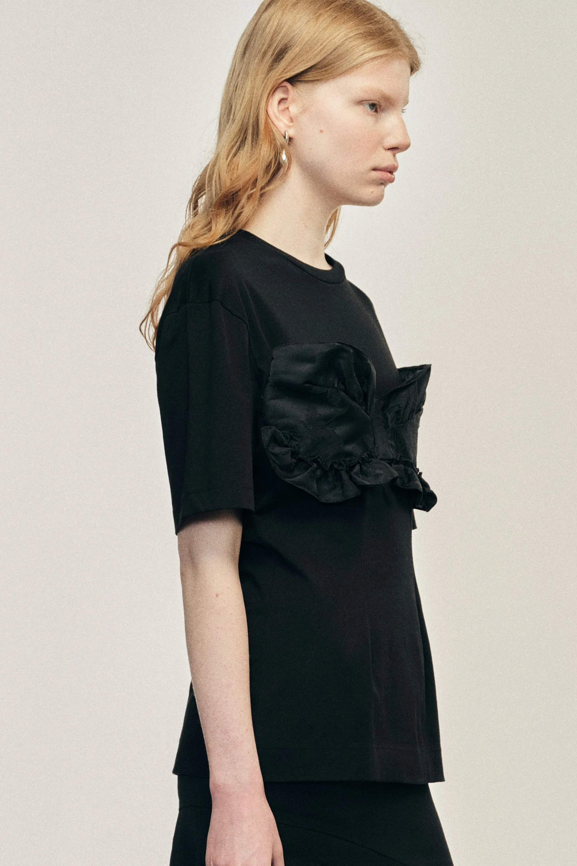 Patchwork Frill Bust Detail T-Shirt sold by Simone Rocha product image thumbnail 4