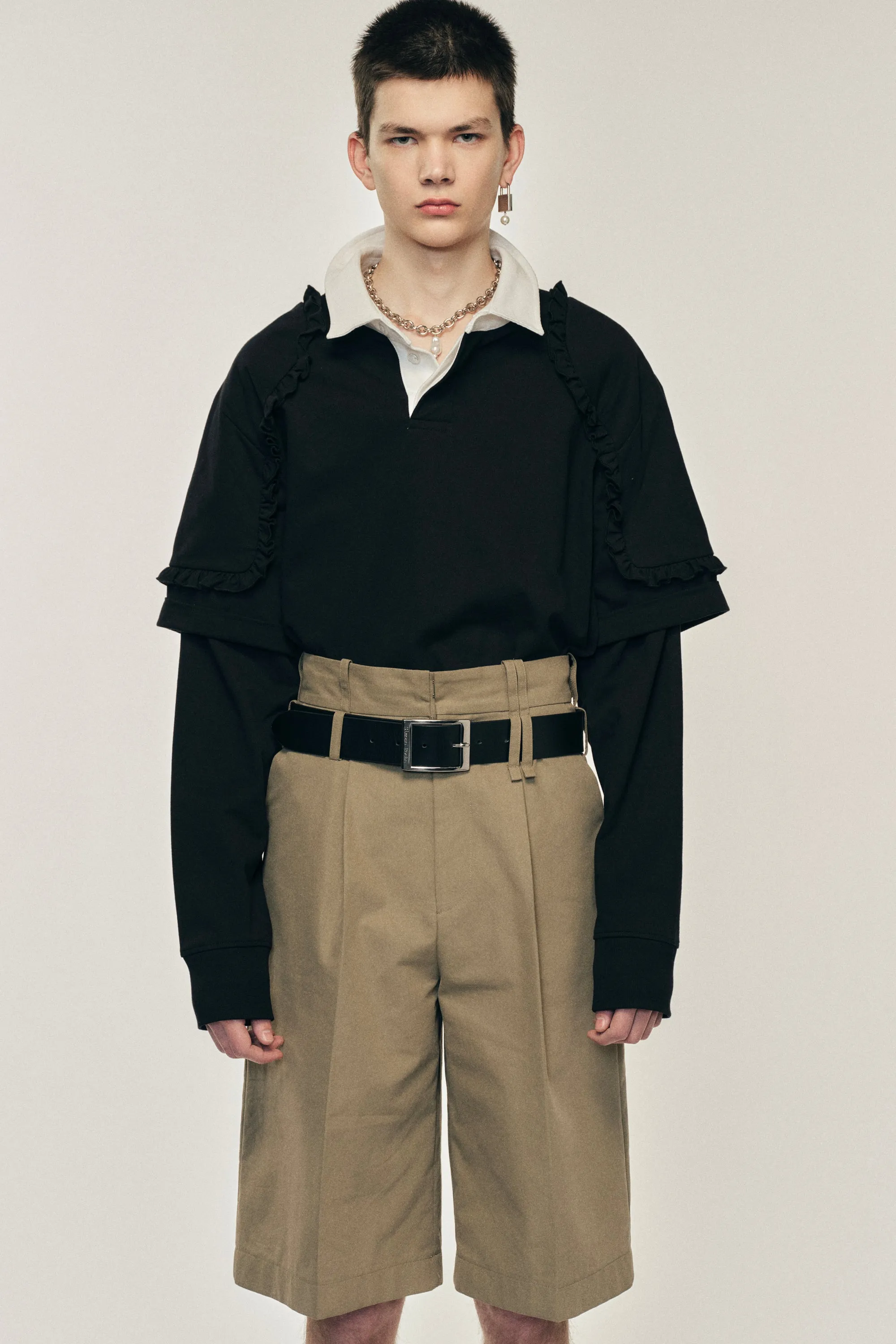 Wide Leg Multi Belt Loop Shorts sold by Simone Rocha product image thumbnail 3