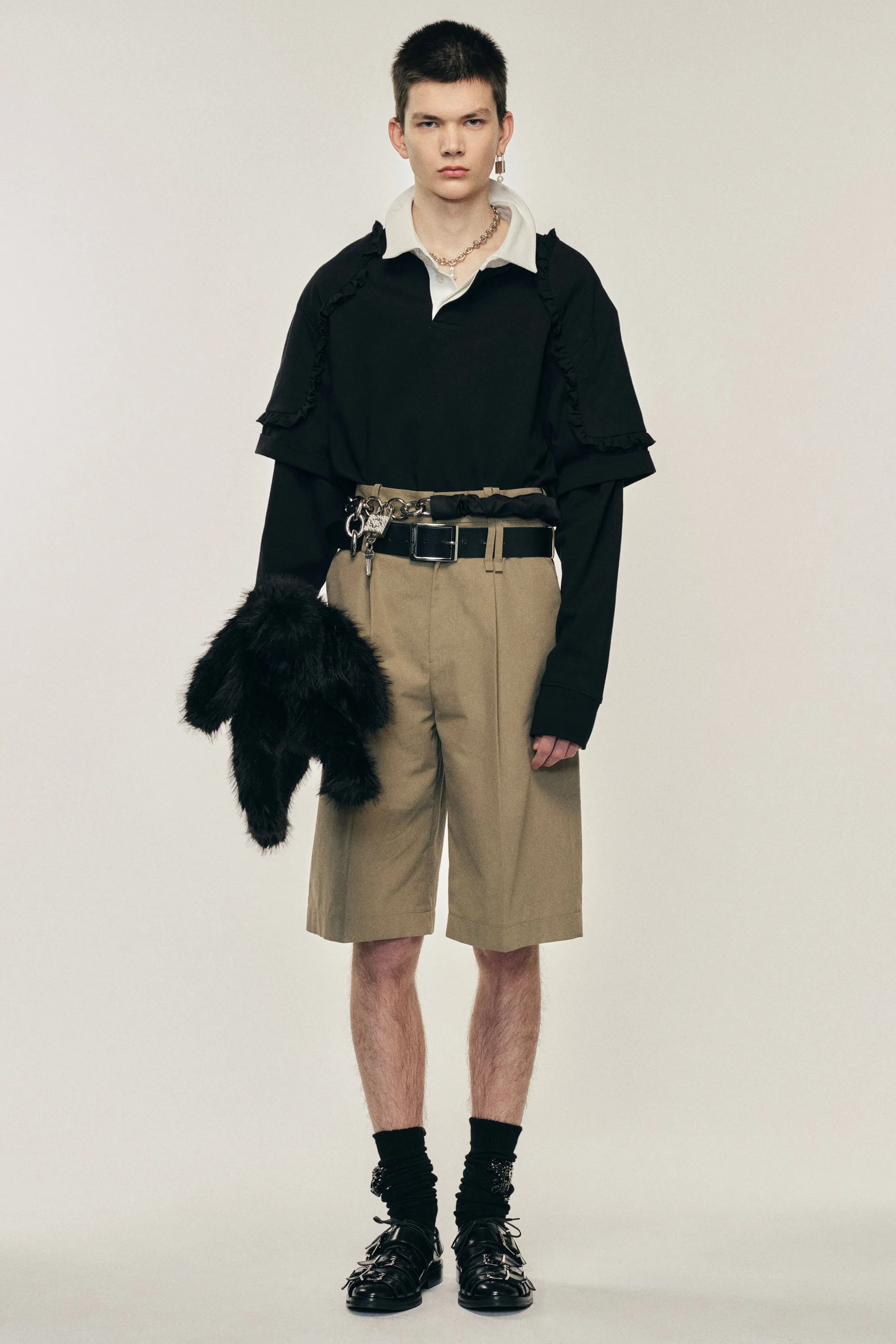 Wide Leg Multi Belt Loop Shorts sold by Simone Rocha