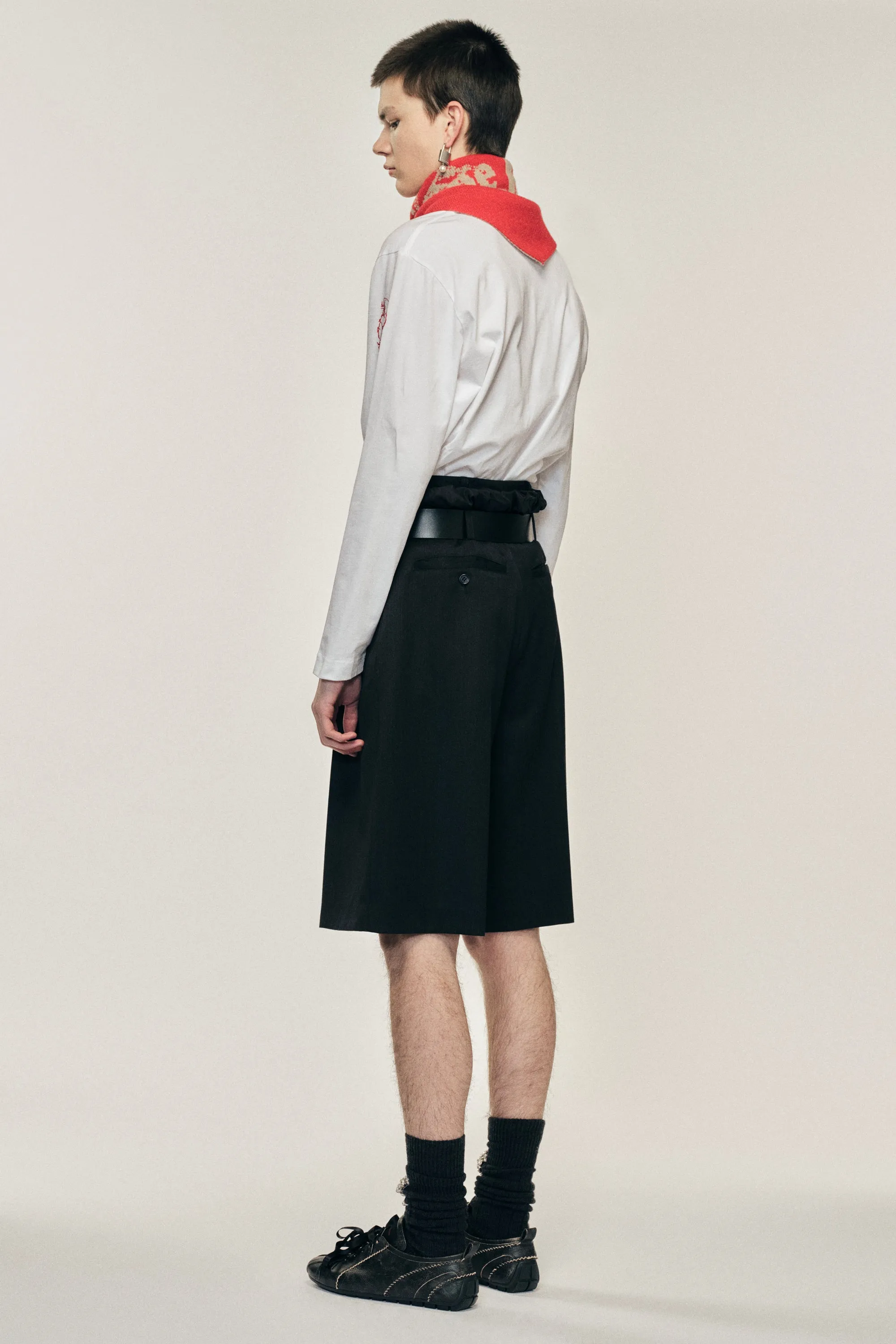 Wide Leg Multi Belt Loop Shorts sold by Simone Rocha product image thumbnail 2