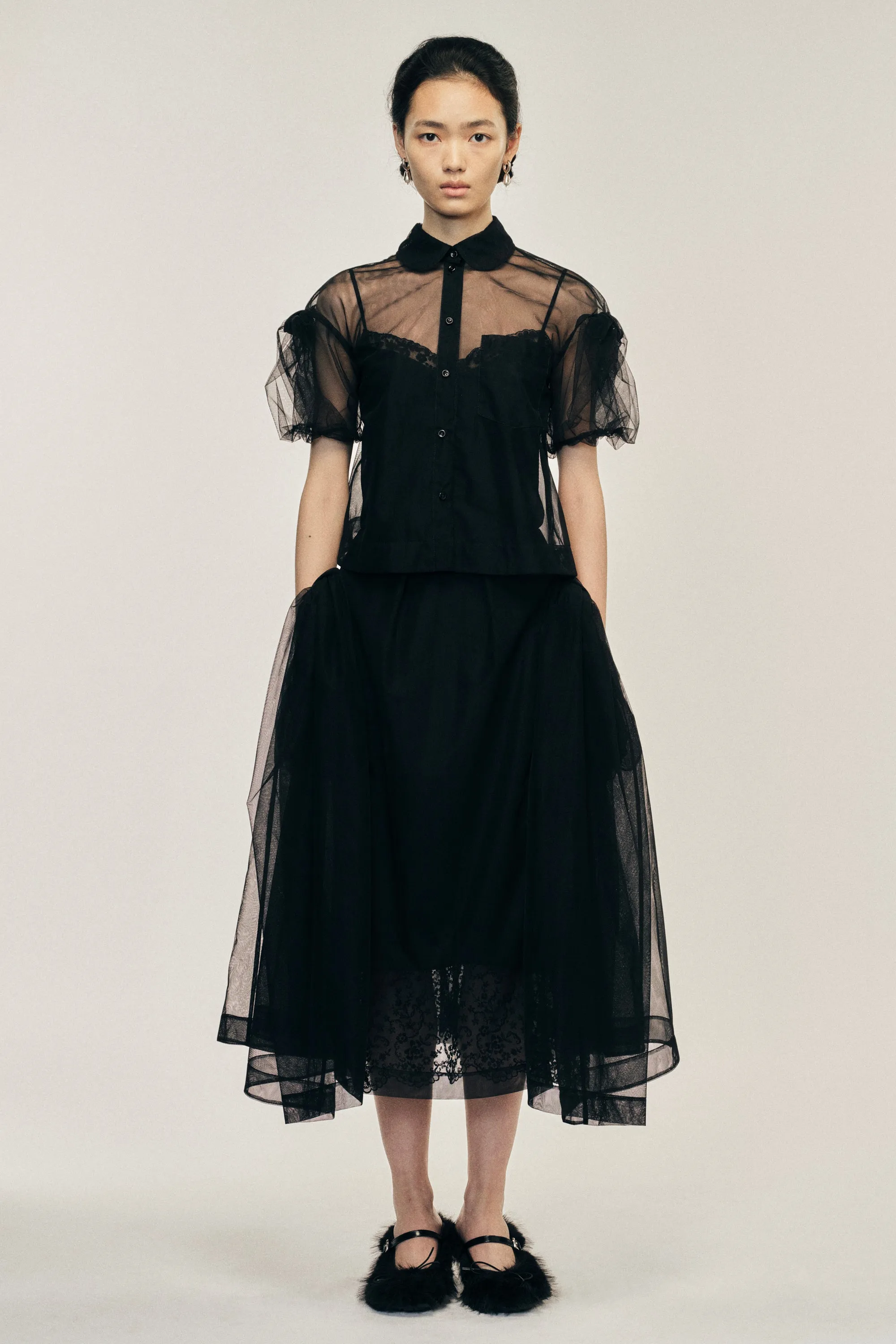Sheer Bow Hip Tutu Skirt sold by Simone Rocha