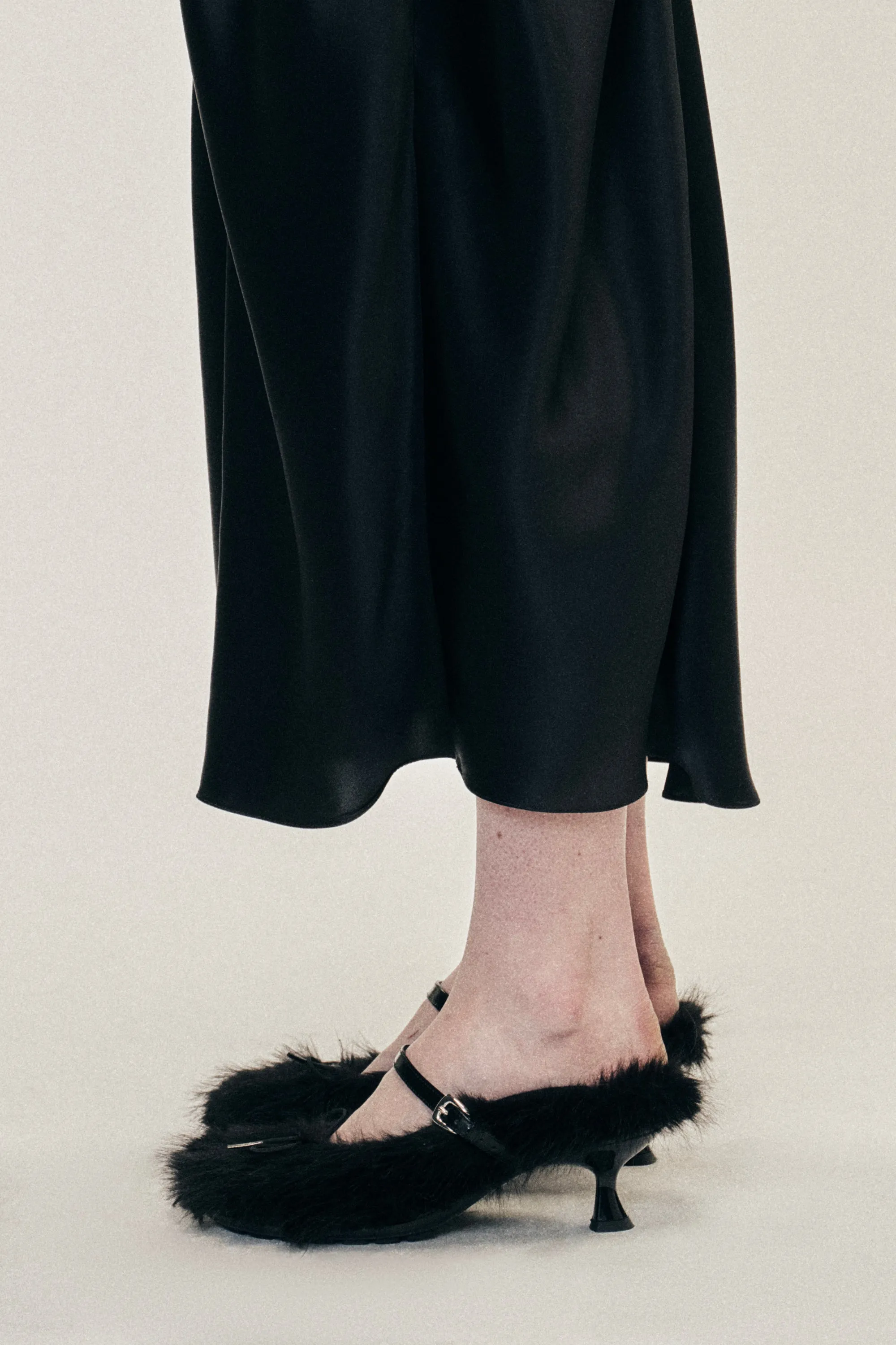 Faux Fur Grip Mule Heel sold by Simone Rocha