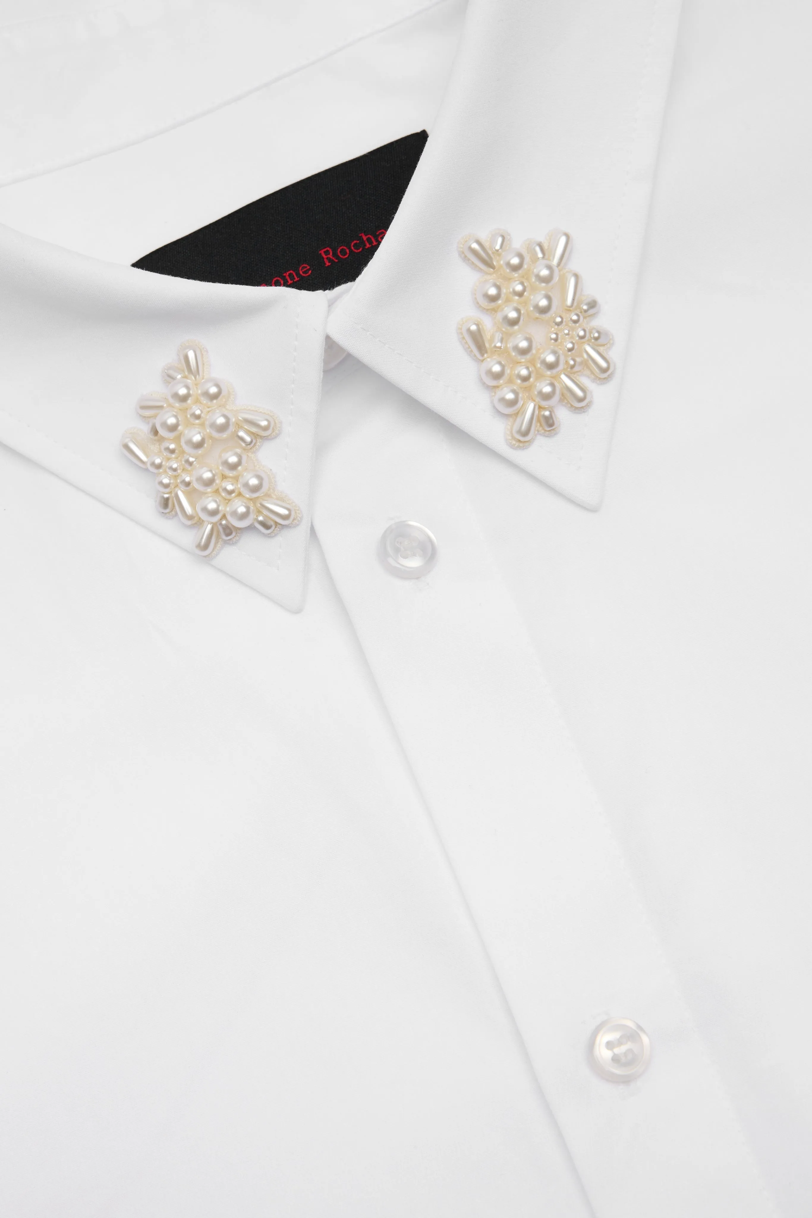 Beaded Flower Cluster Classic Shirt sold by Simone Rocha product image thumbnail 2